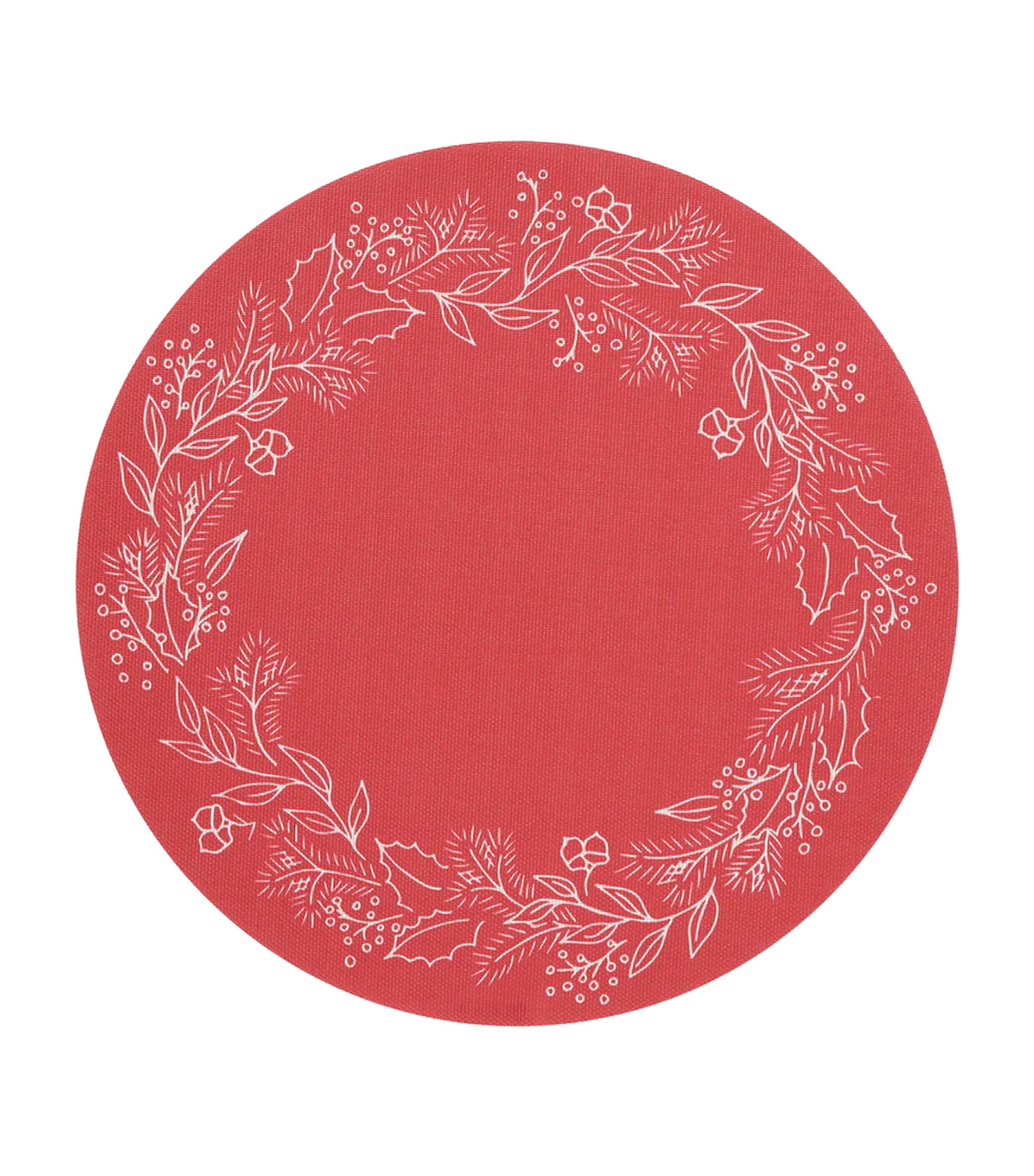 x Martha Stewart Wreath Round Placemat