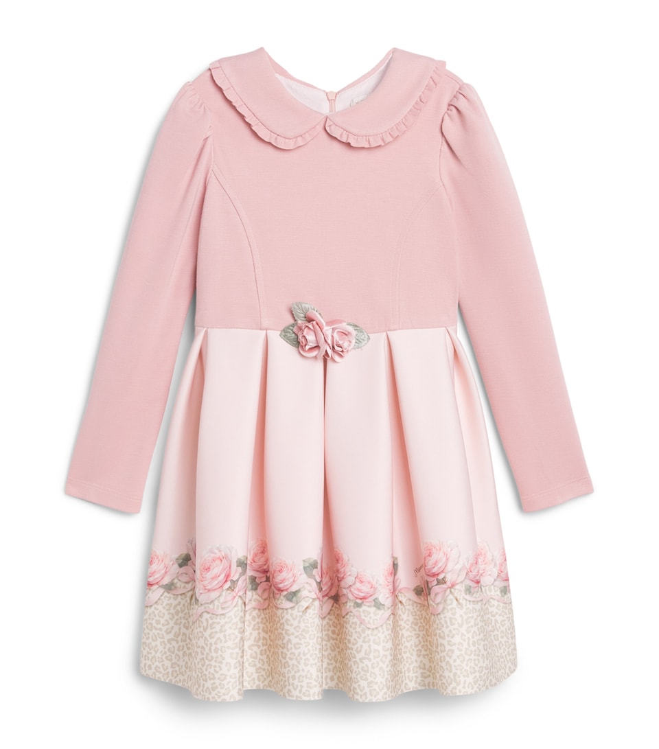 Monnalisa Floral Appliqué Dress (6 Months – 6 Years) Maculato