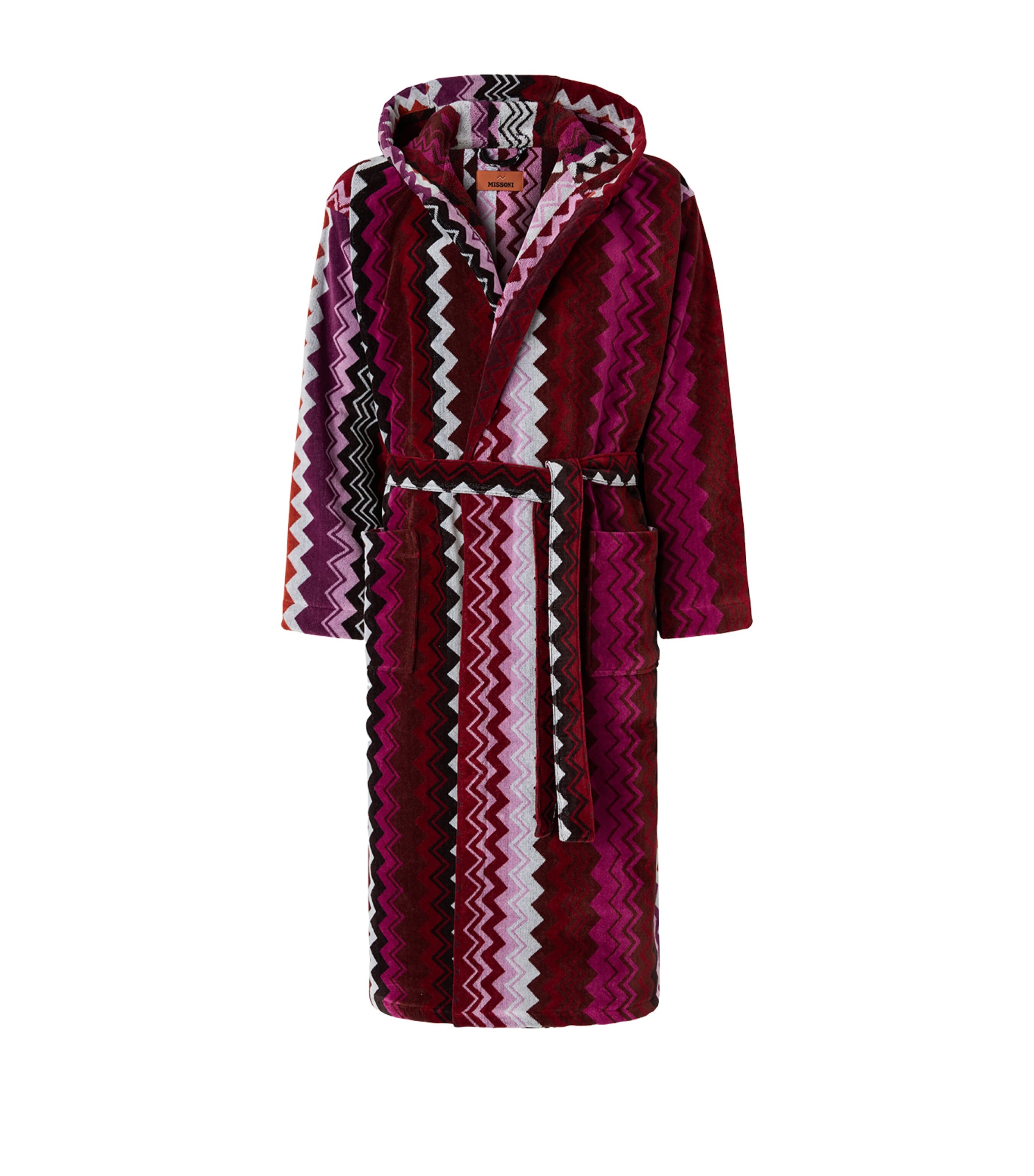 Missoni Home Giacomo Hooded Bathrobe (Medium) Bordeaux