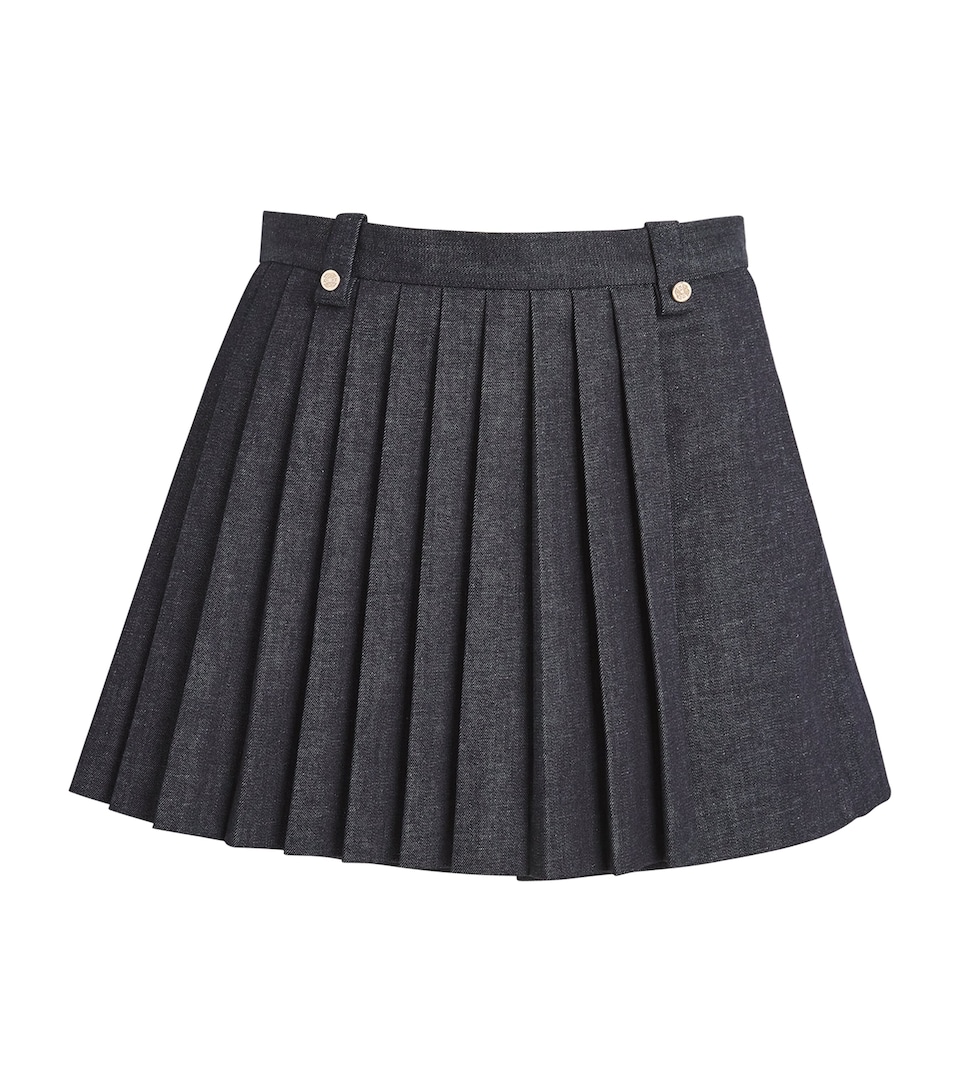 Denim Pleated Skort