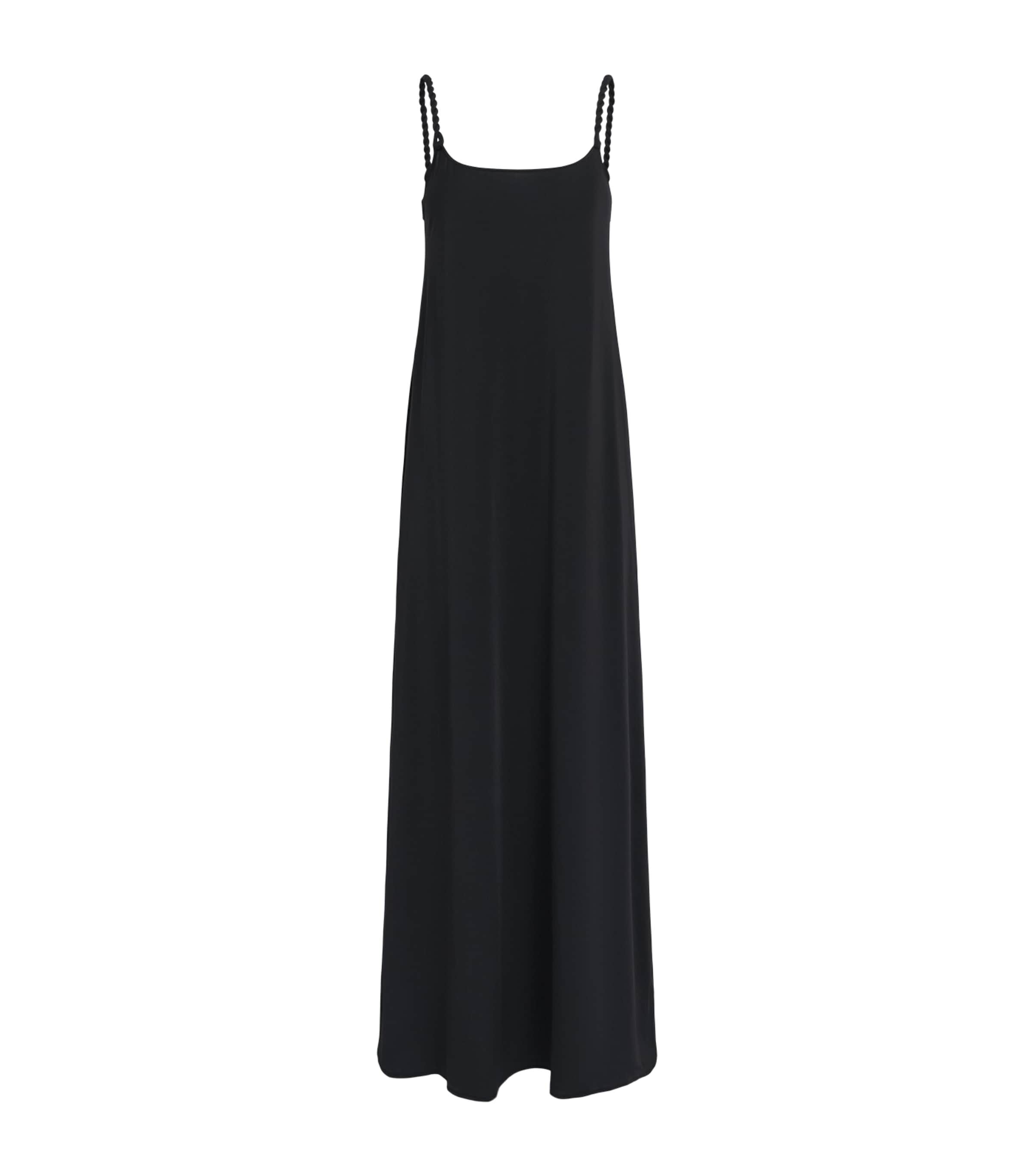 Hunza G Womens Twisted-Strap Maxi Dress Black