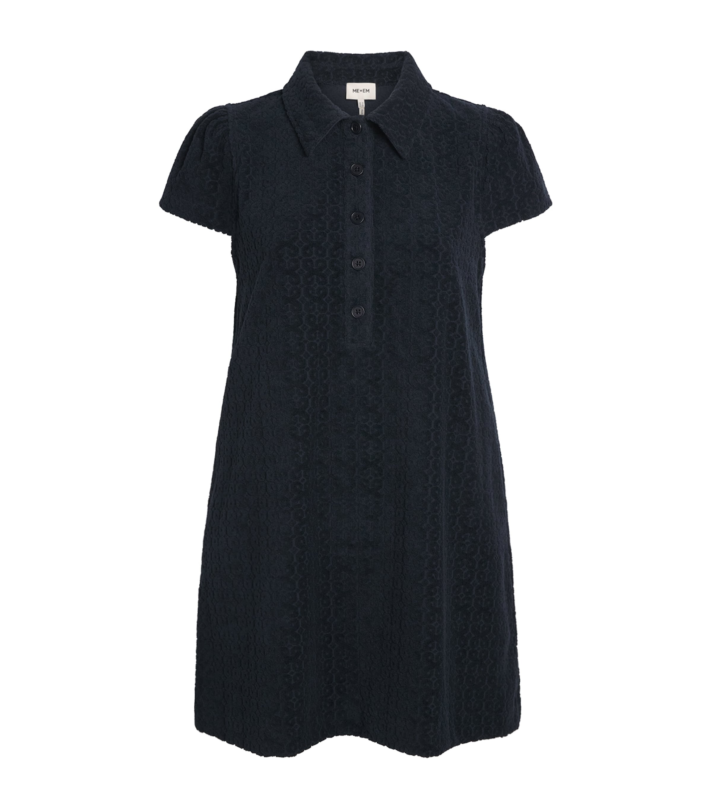 ME+EM Womens Jacquard Swing Mini Dress Navy