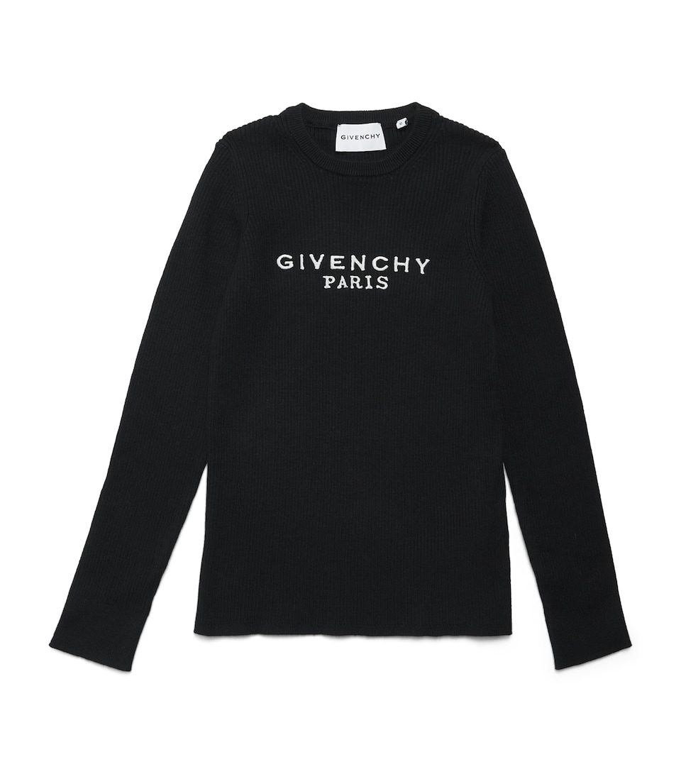 Givenchy Kids Cotton-Cashmere Ribbed Logo Sweater (4-12+ Years)