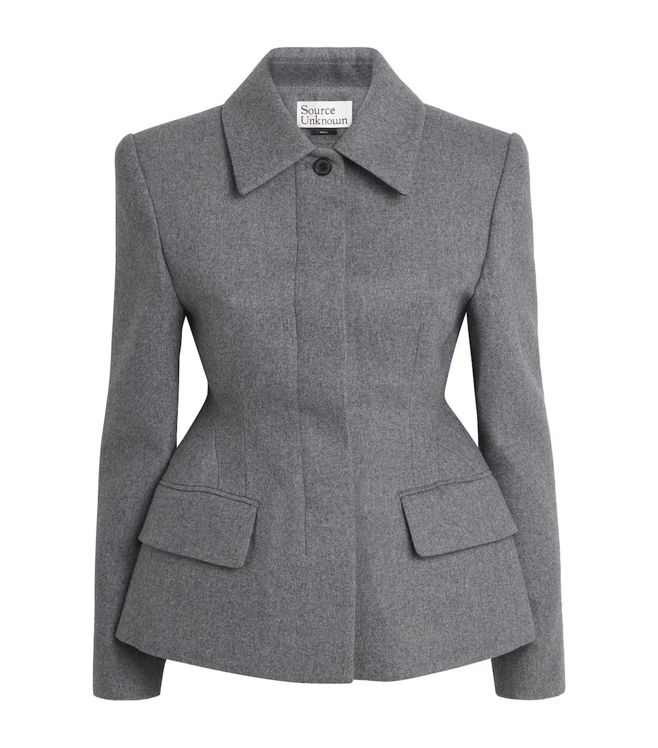 Source Unknown Womens Wool-Blend Hourglass Terzo Blazer Ch