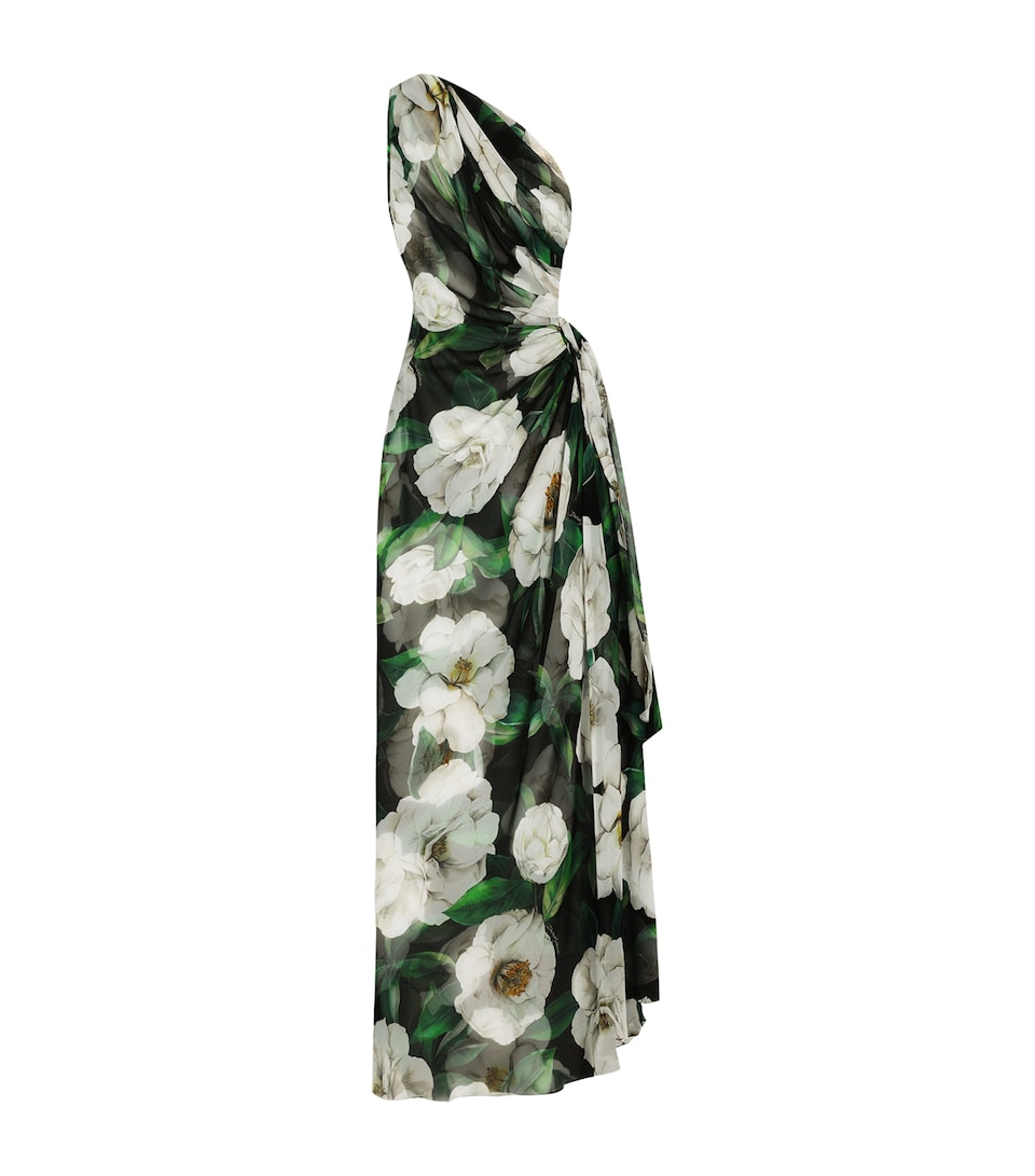 Floral One-Shoulder Maxi Dress