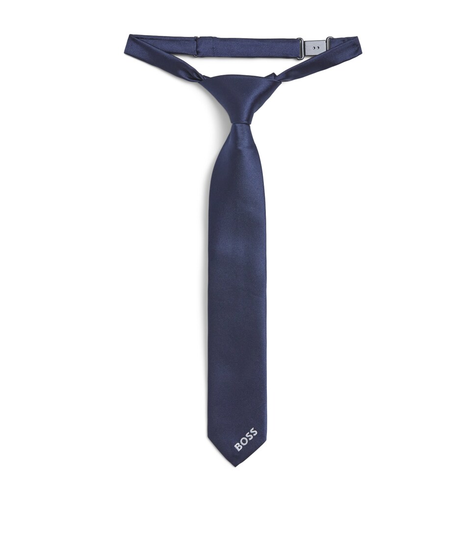 BOSS Kidswear Adjustable Pre-Knotted Tie Navy