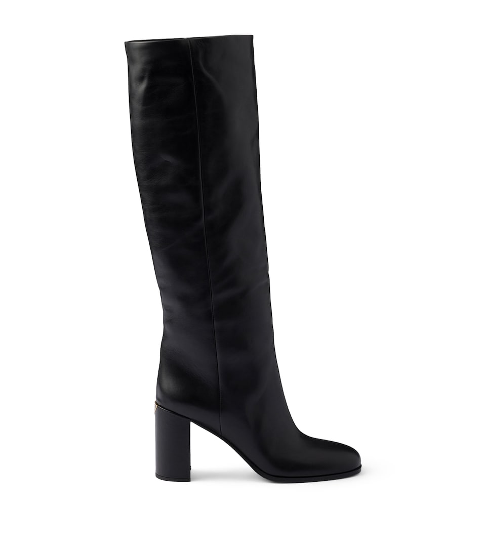 Leather Knee-High Boots