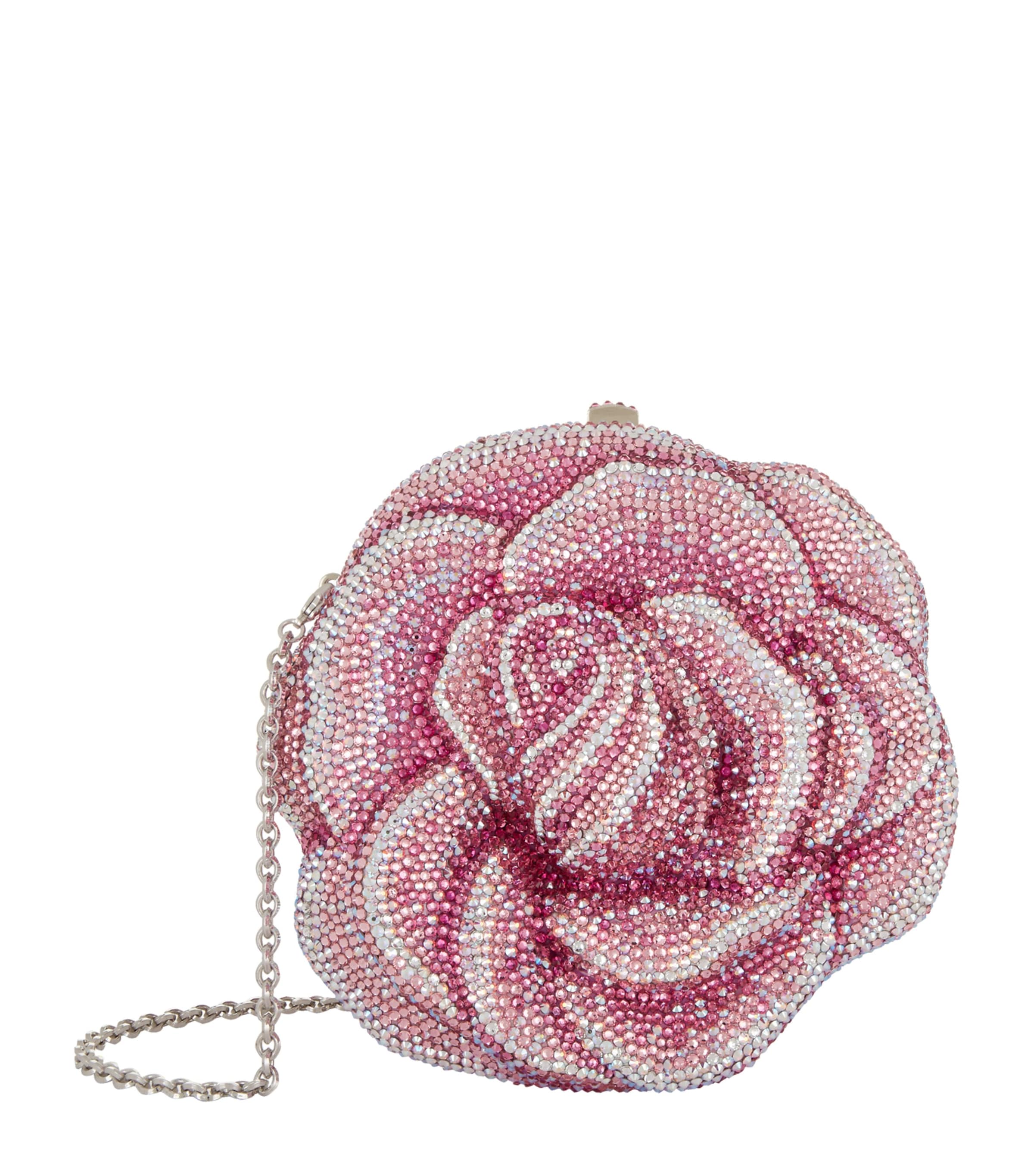 Judith Leiber Rose Romance Clutch Bag Pink