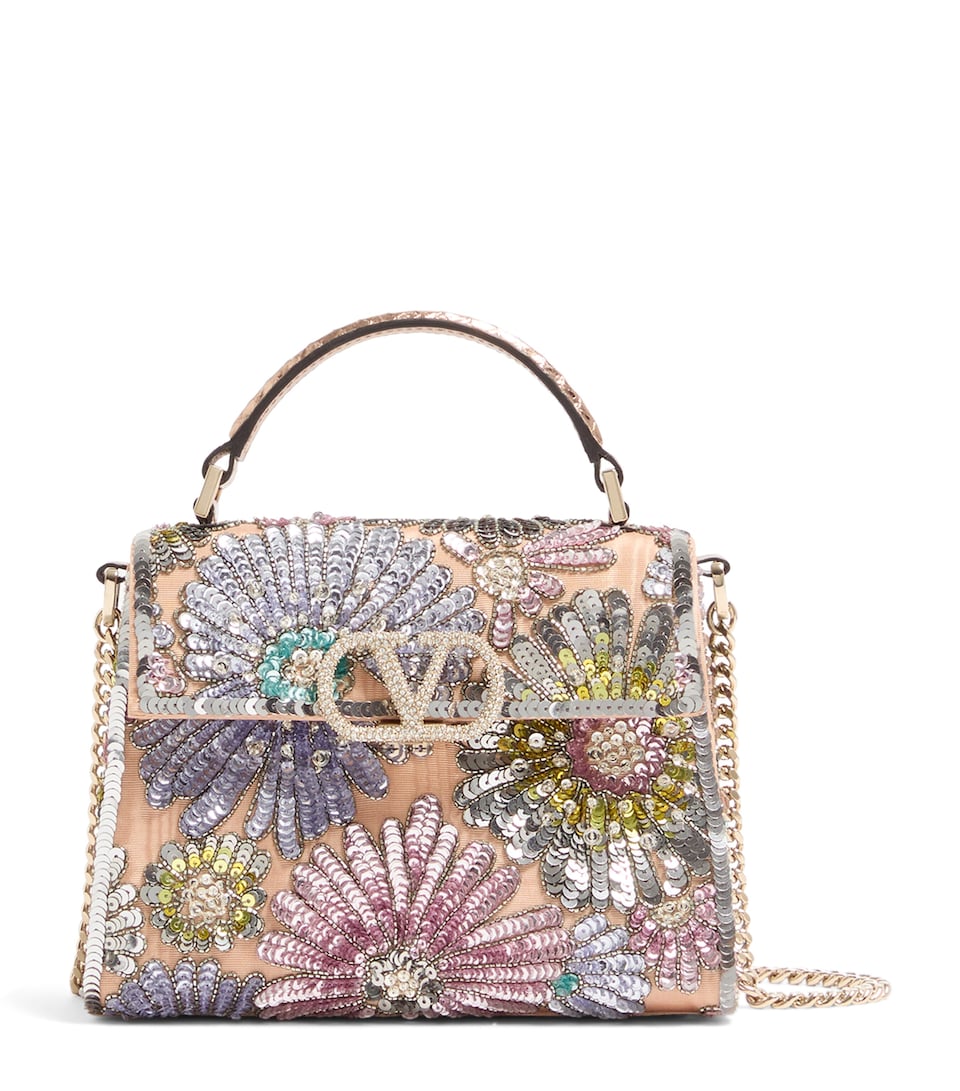 Sequinned VSLING Top-Handle Bag