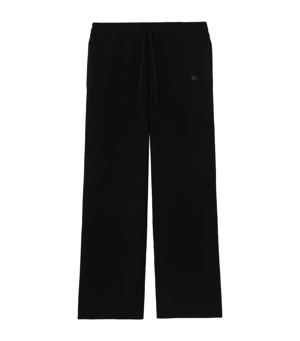 Burberry Mens Cashmere-Blend EKD Track Pants Black