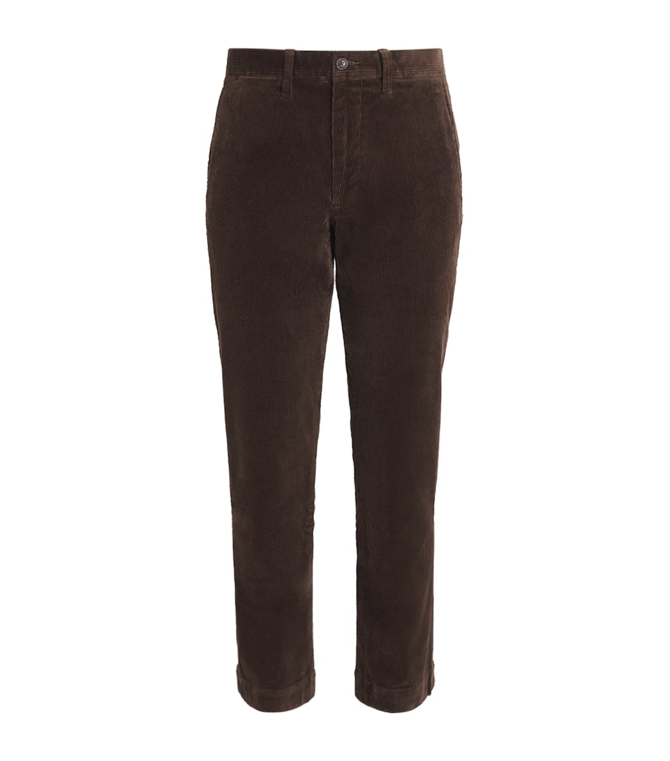 Polo Ralph Lauren Mens Stretch-Cotton Corduroy Bedford Trousers Dark Beech