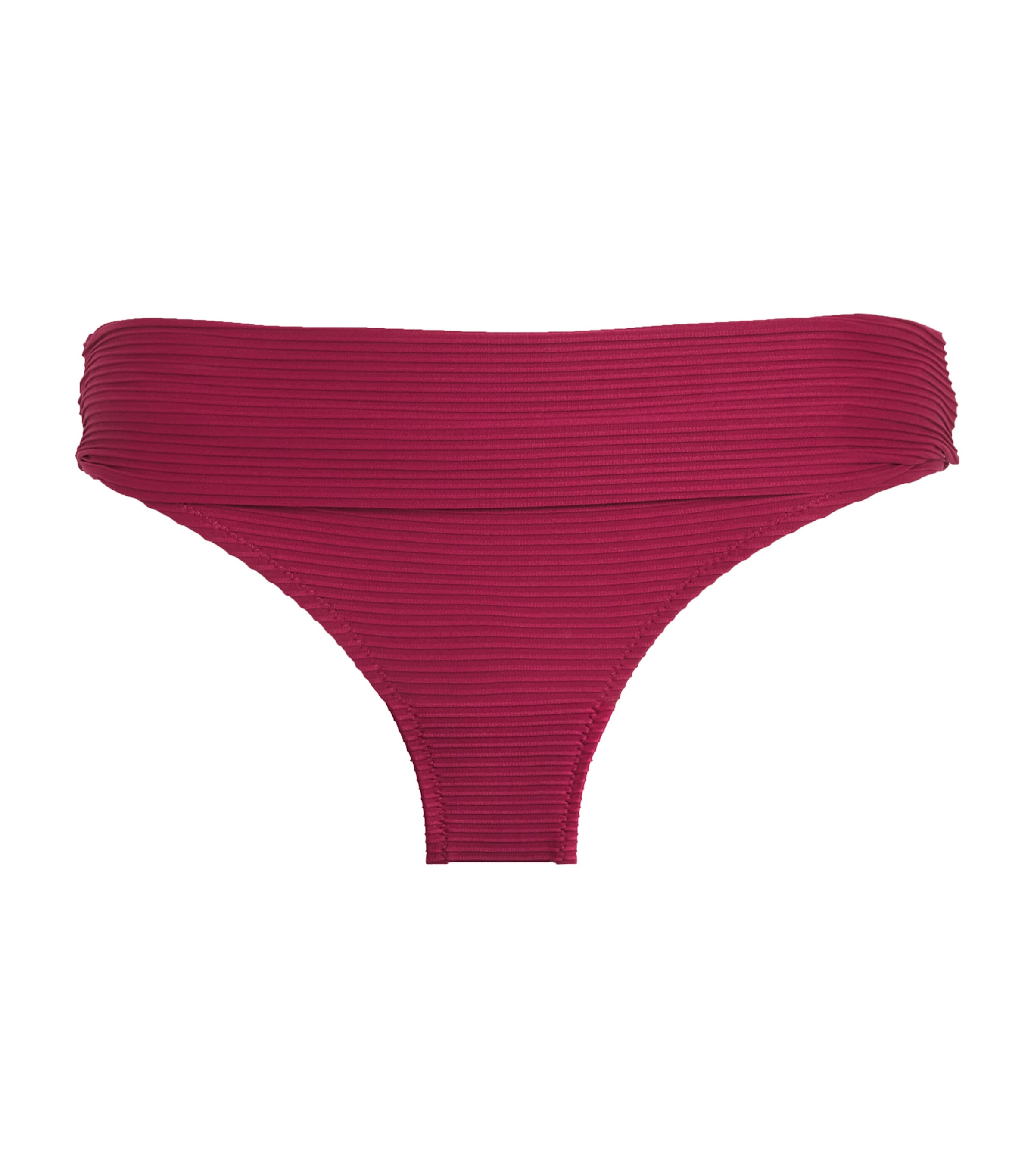 Ribbed Cassis Bikini Bottoms