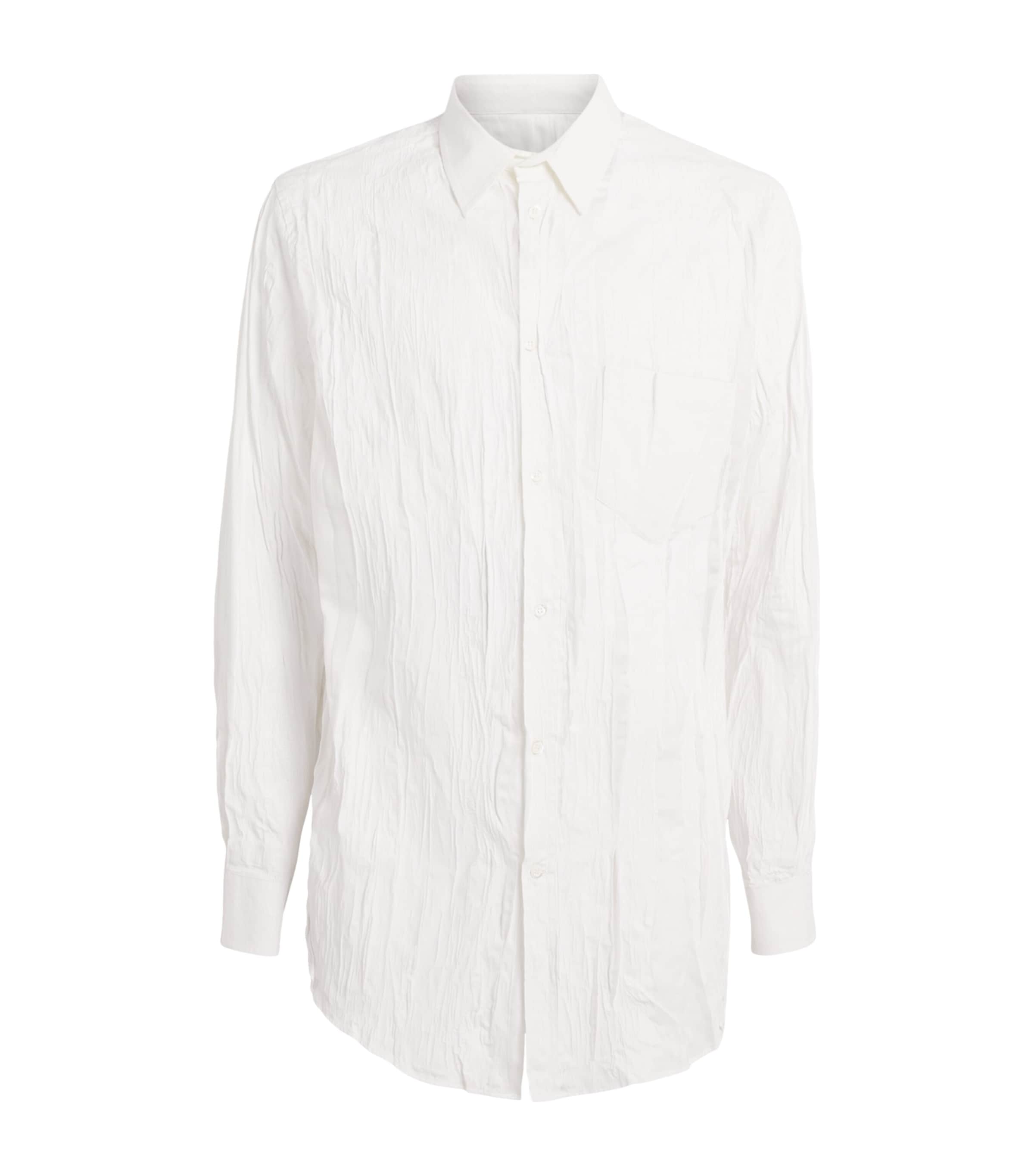 Maison Margiela Mens Crinkle Bianchetto Shirt Wht Bianchetto