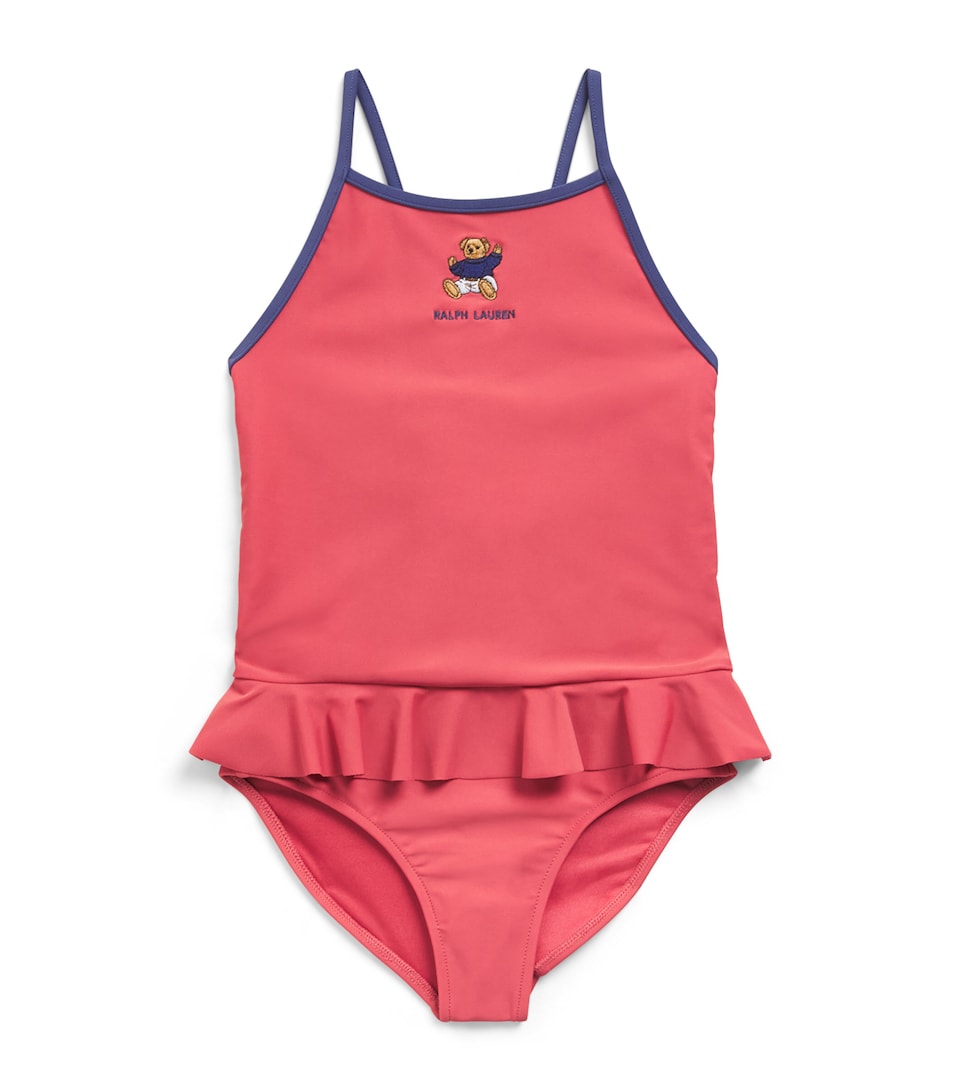 Ralph Lauren Kids Polo Bear Swimsuit (3-6 Years) Nant Red M