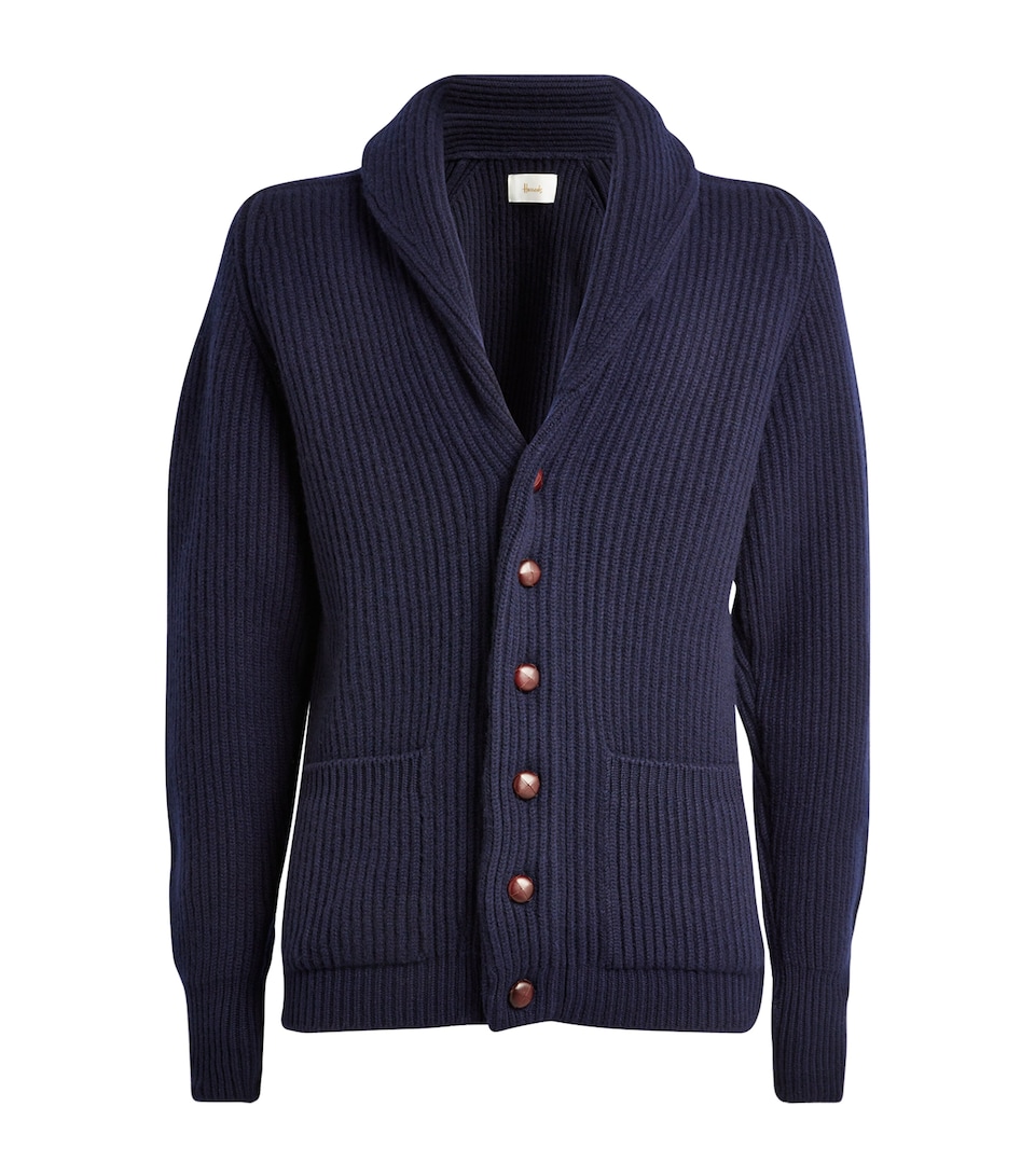 Cashmere Shawl-Collar Cardigan