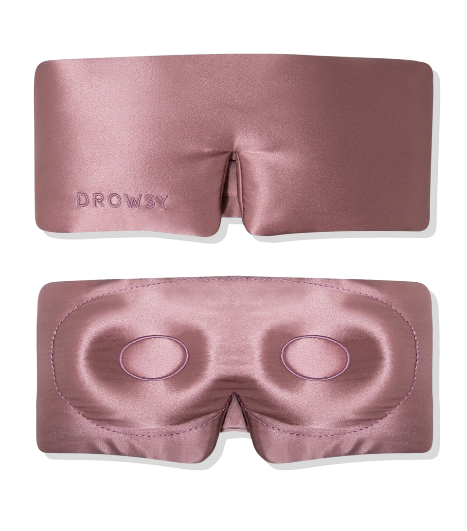 DROWSY Mulberry Silk Lash Cocoon Sleep Mask Damask Rose