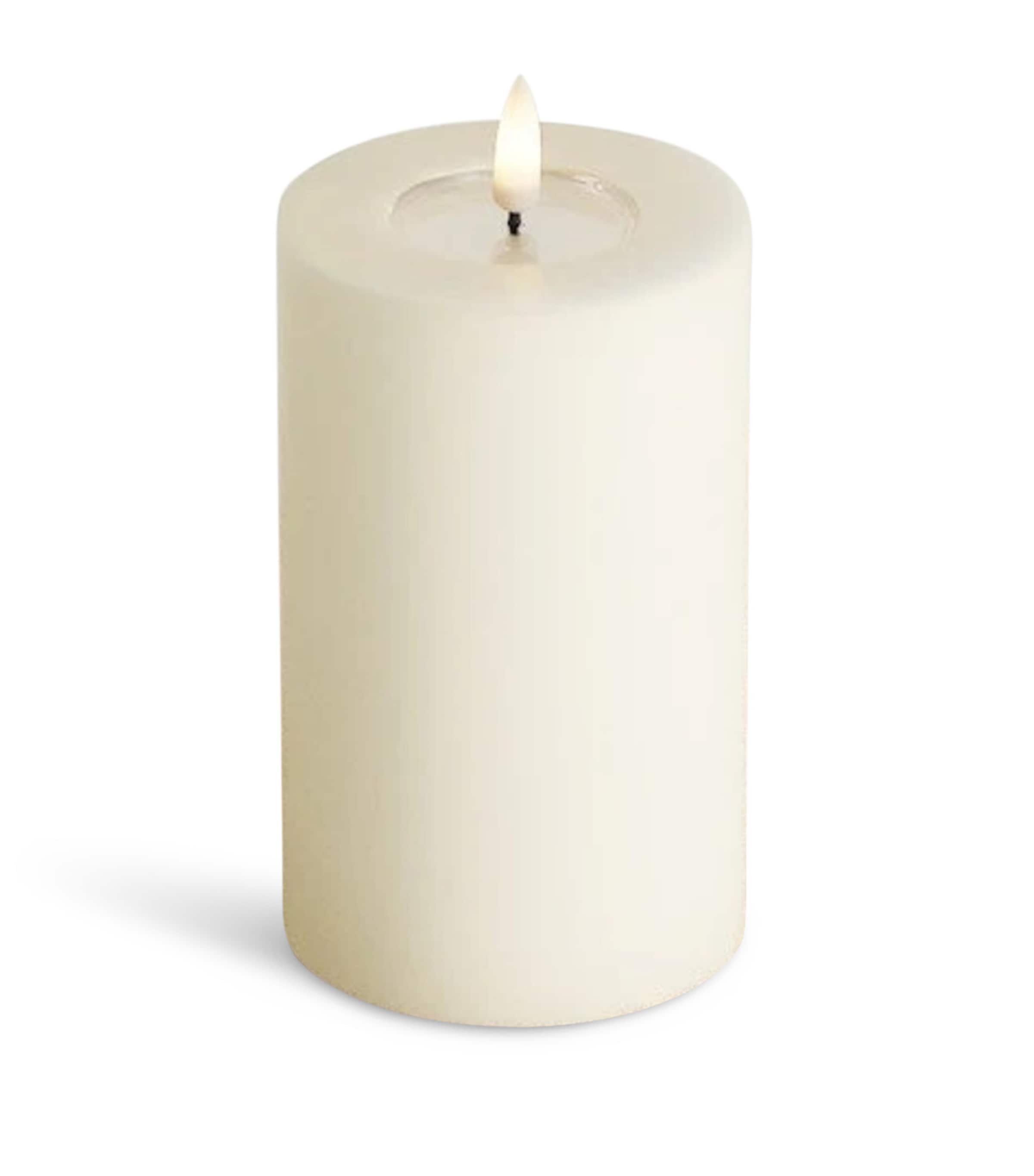 Deluxe Homeart LED Pillar Candle (12.5cm) Cream