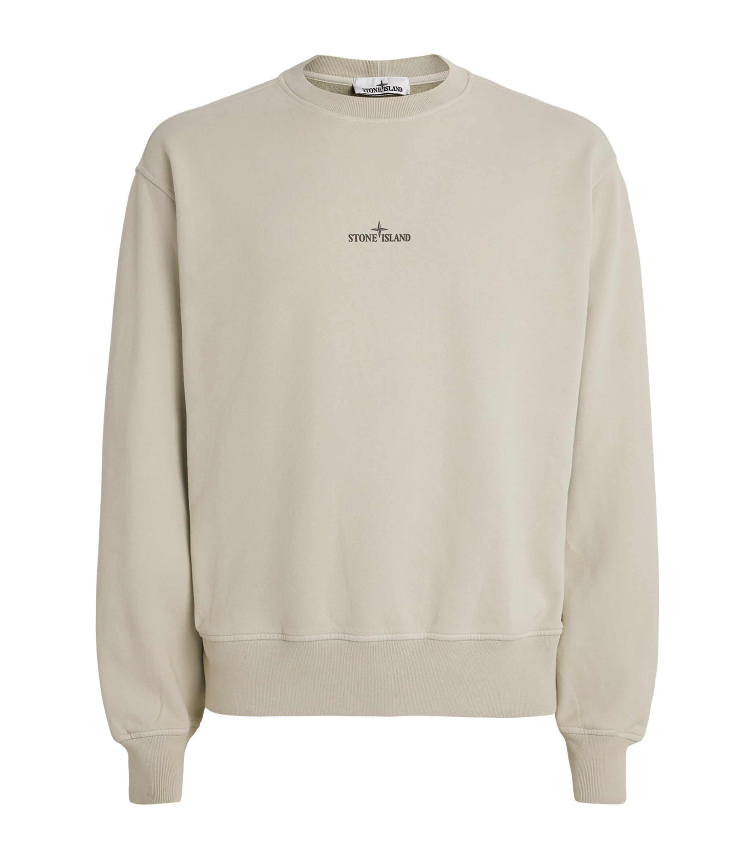 Stone Island Mens Cotton Blurred-Compass Sweatshirt