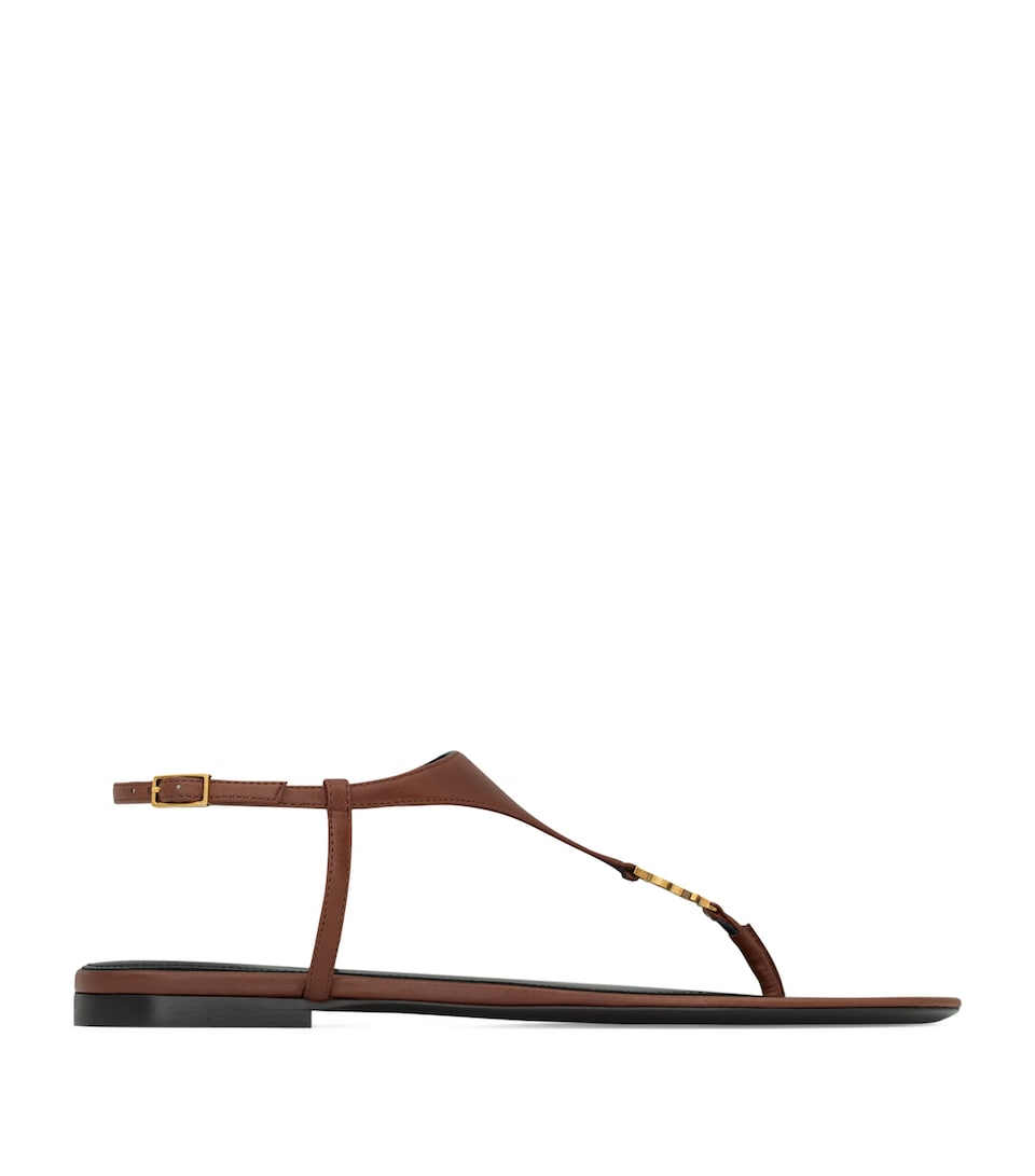 Leather Cassandra Logo Sandals