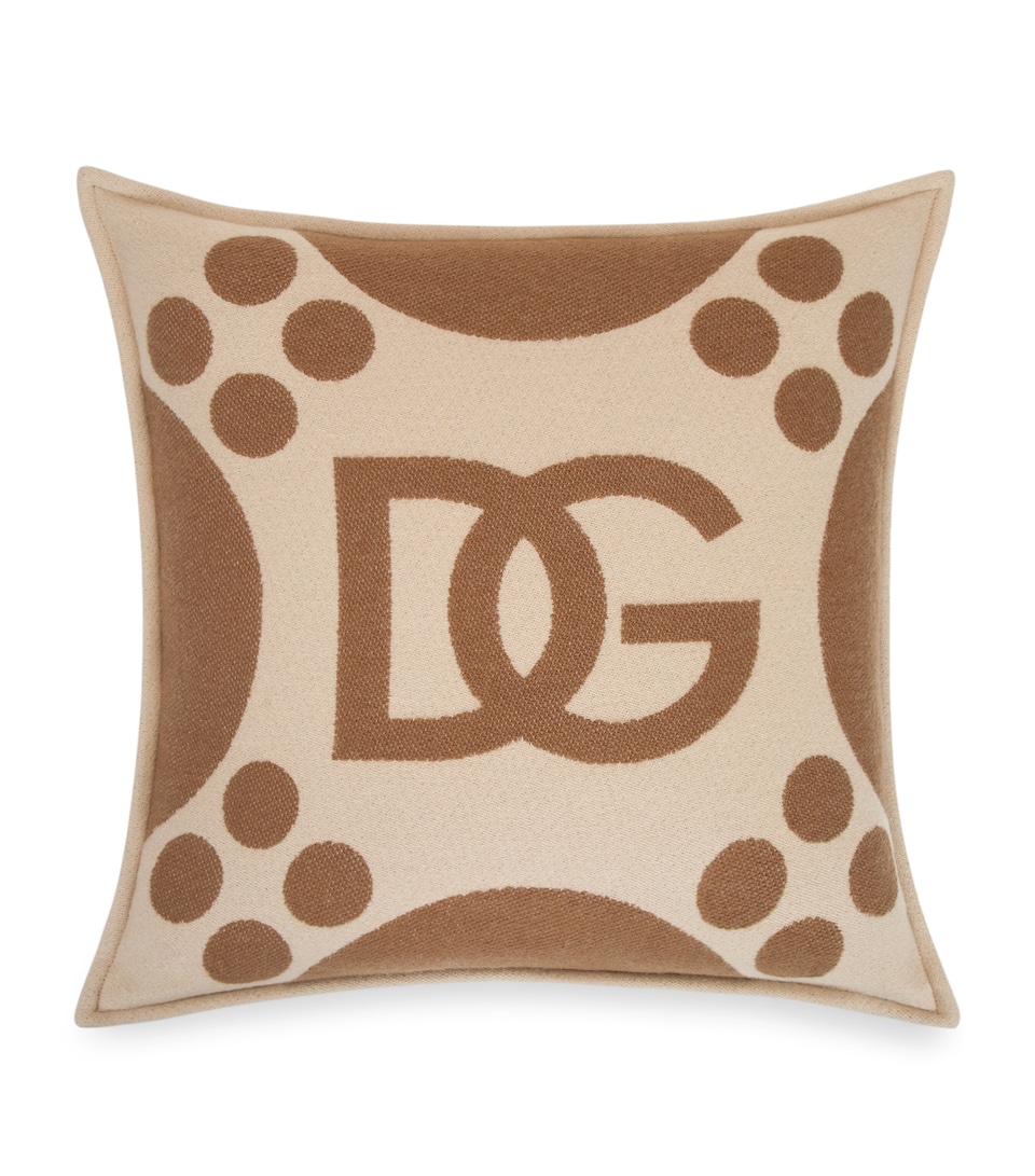 Wool-Silk-Cashmere Logo Cushion (50cm x 50cm)