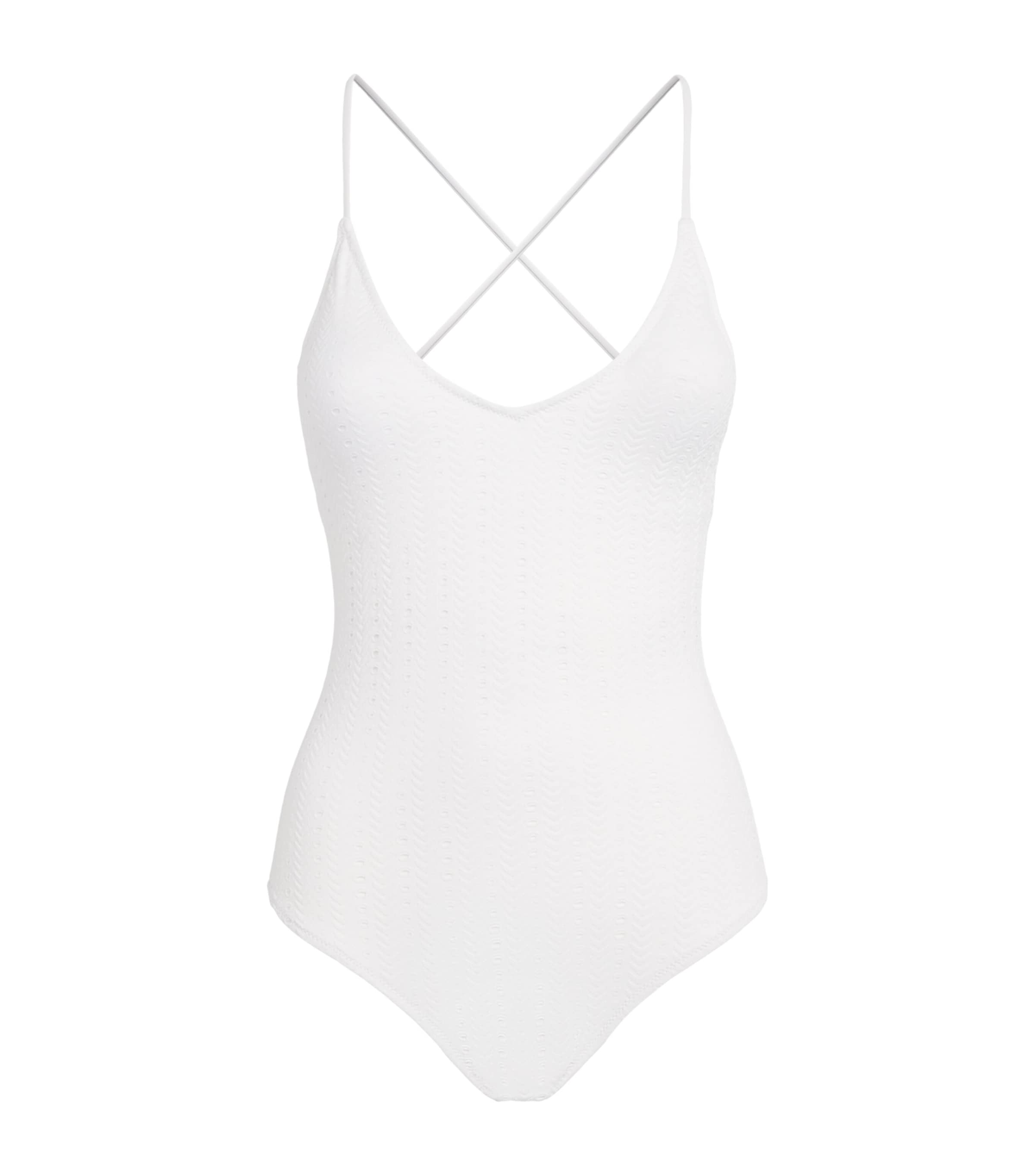 Melissa Odabash Womens Plunge Lace-Up Cala Swimsuit Arrows