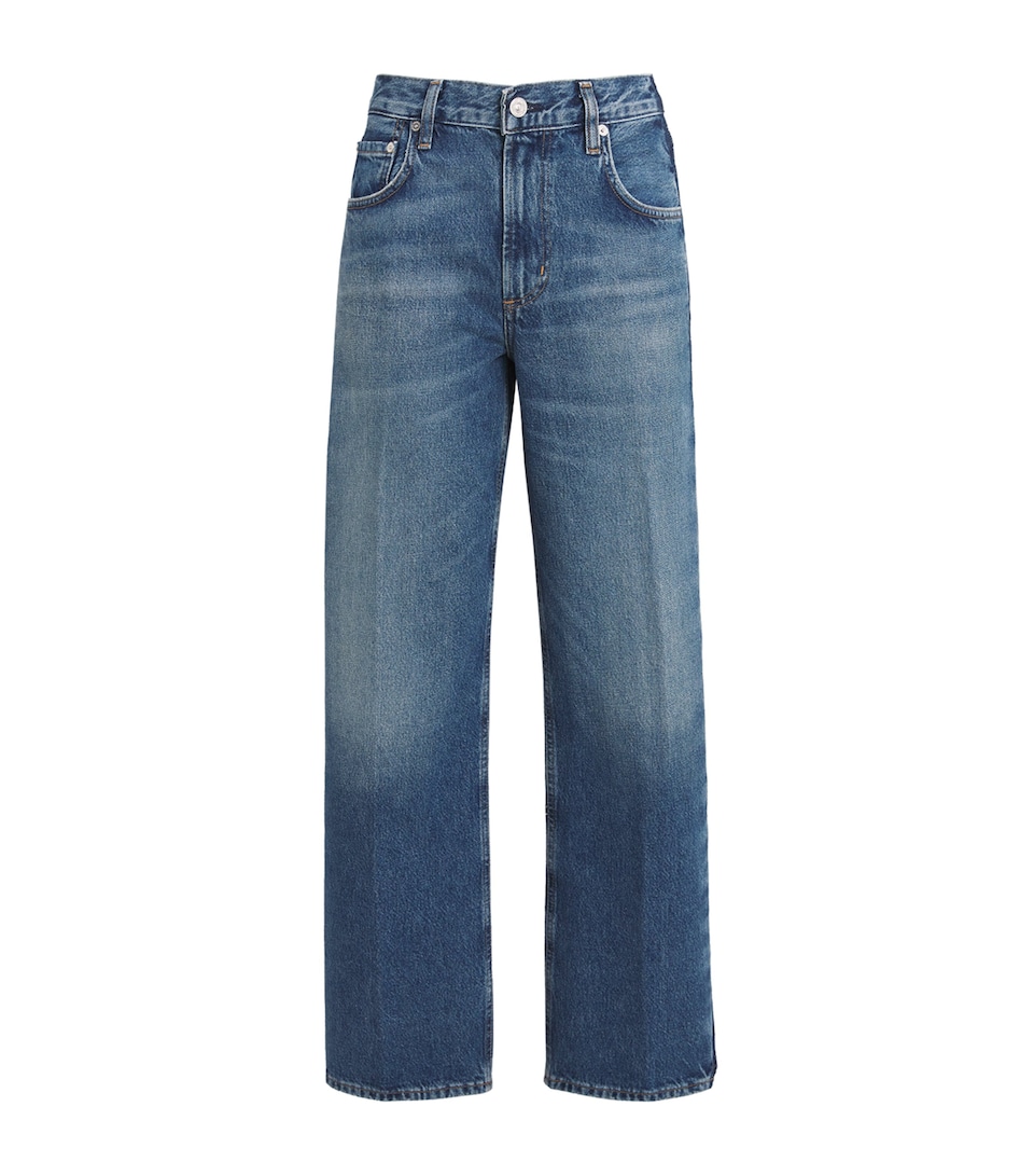 Tuxedo-Detail Lindz Low-Rise Straight Jeans