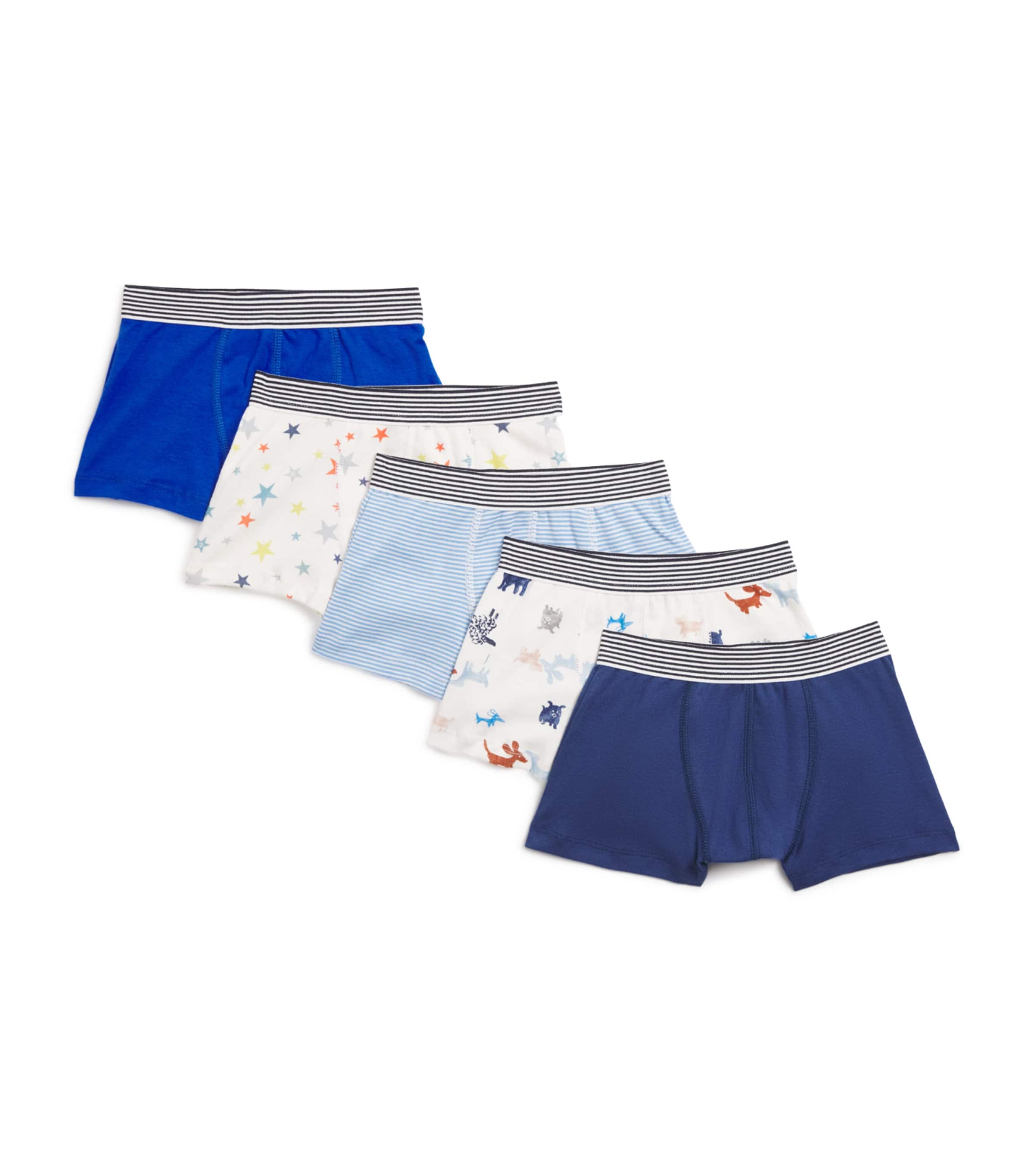 Set of 5 Cotton Boxers  (2-12 Years)