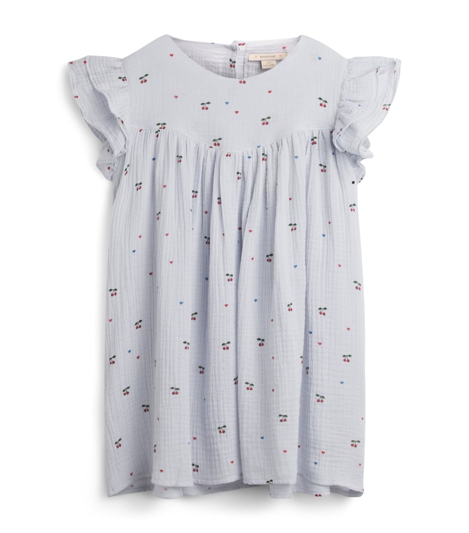 KONGES SLOJD Organic Cotton Printed Coco Dress (9 Months-10 Years) Chrry Bl