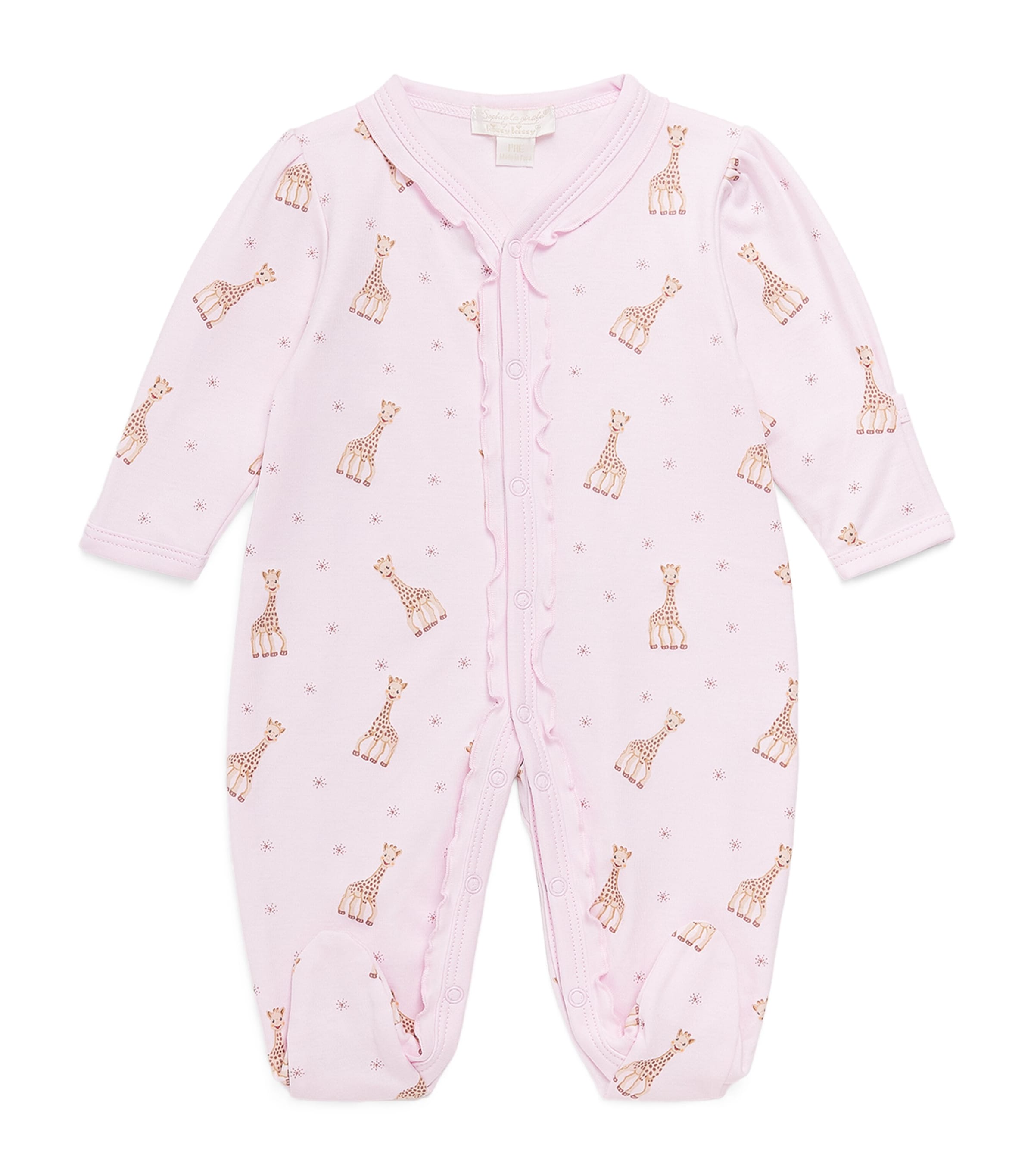 Kissy Kissy Sophie la Girafe Print All-In-One (Premature) Pink