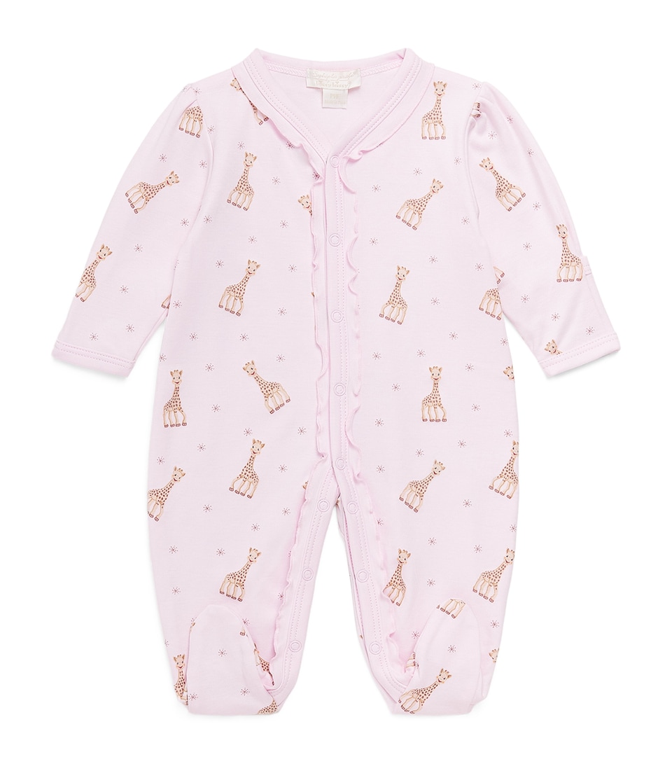 Kissy Kissy Sophie la Girafe Print All-In-One (Premature) Pink