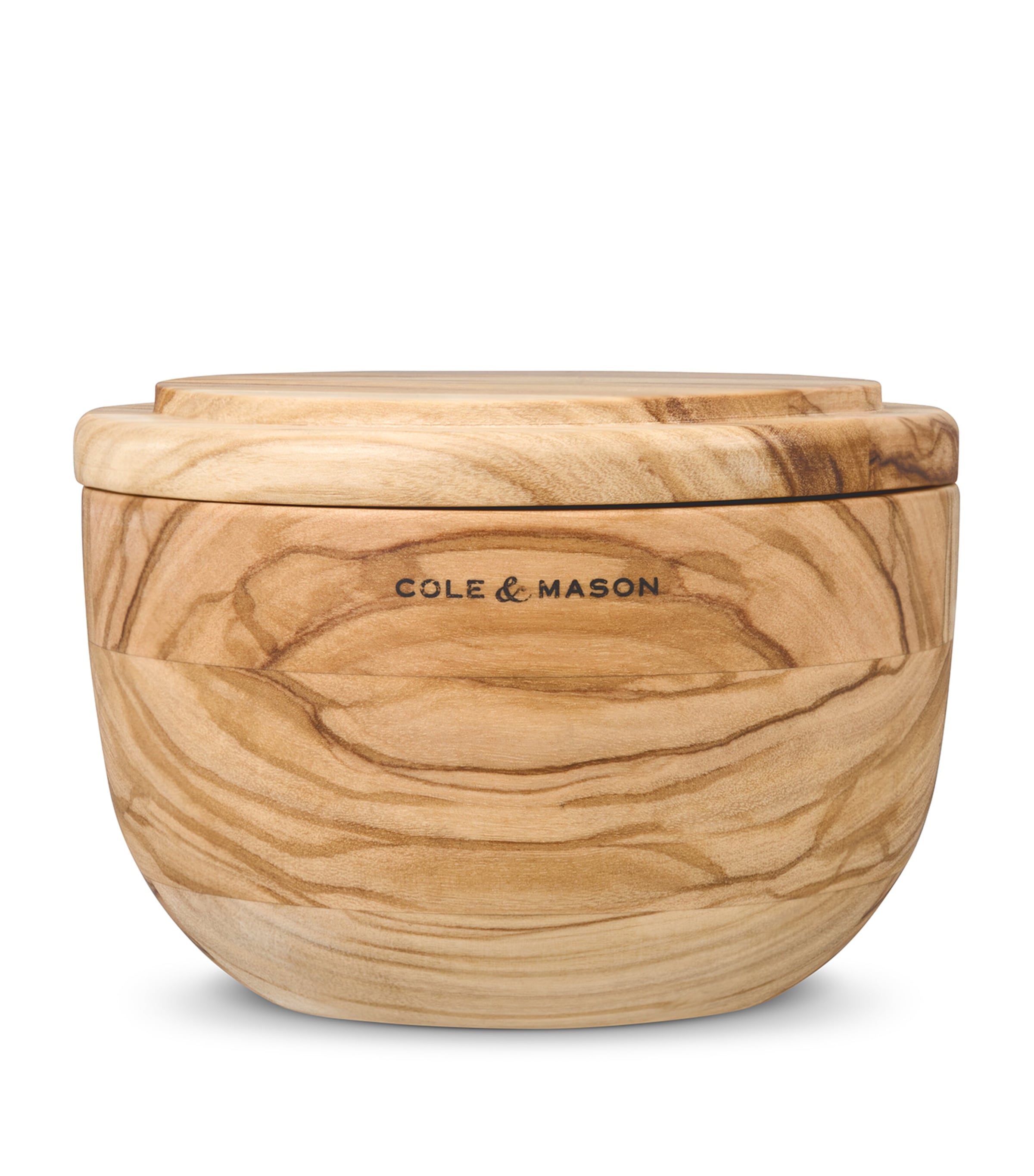 Cole & Mason Olive Wood Portobello Salt Pot Brown