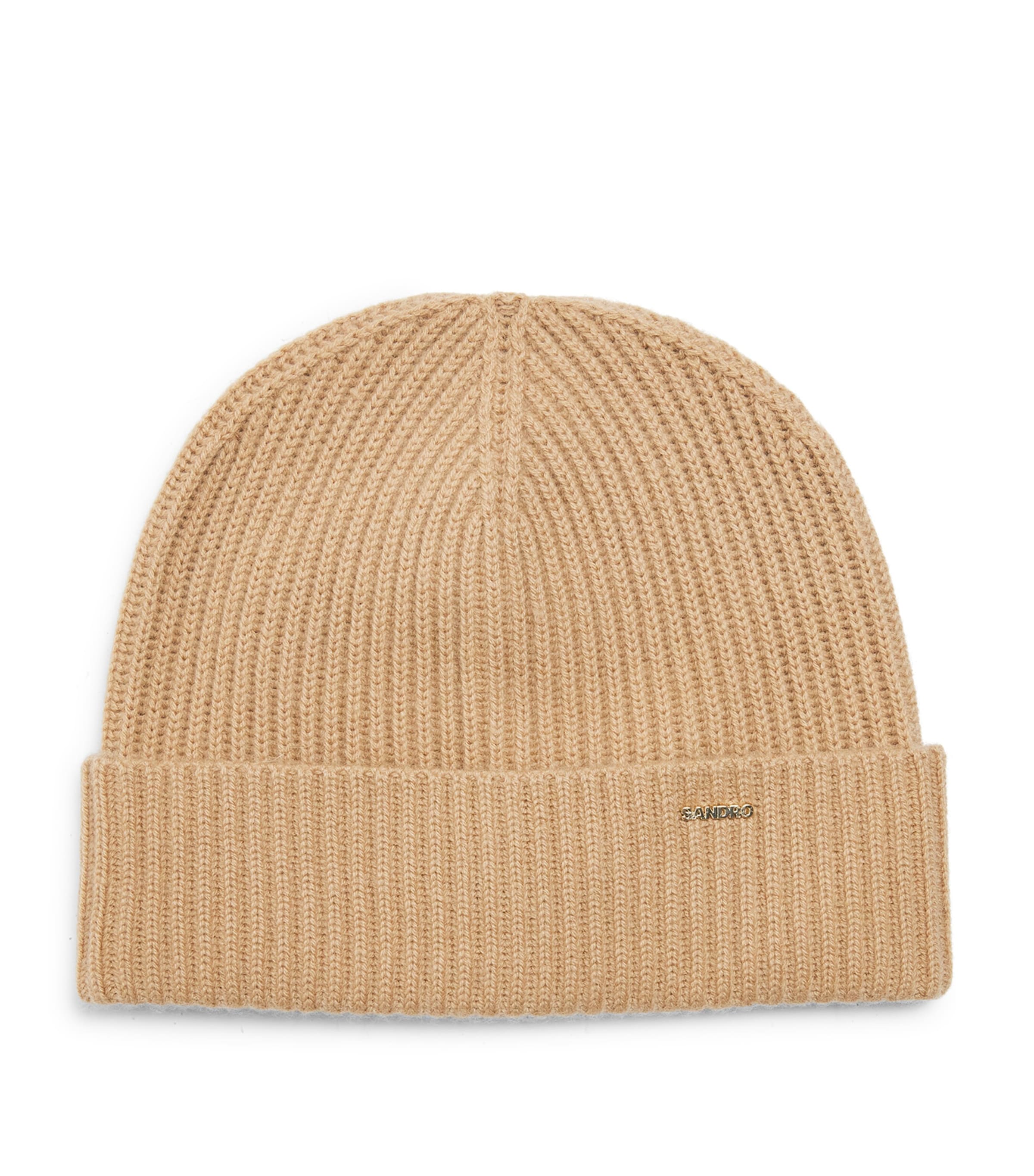 Sandro Paris Wool-Cashmere Beanie Camel