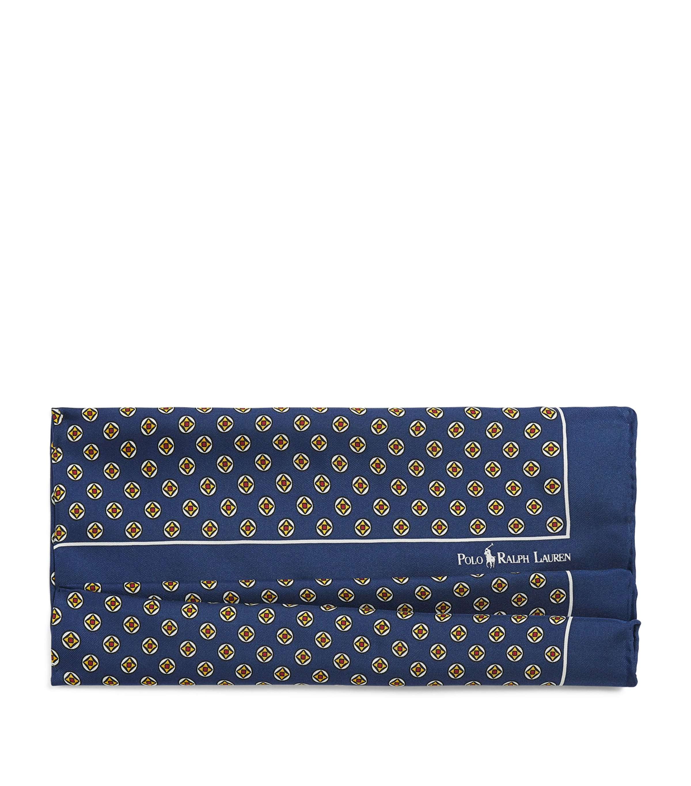 Polo Ralph Lauren Silk Foulard Scarf Bright Navy
