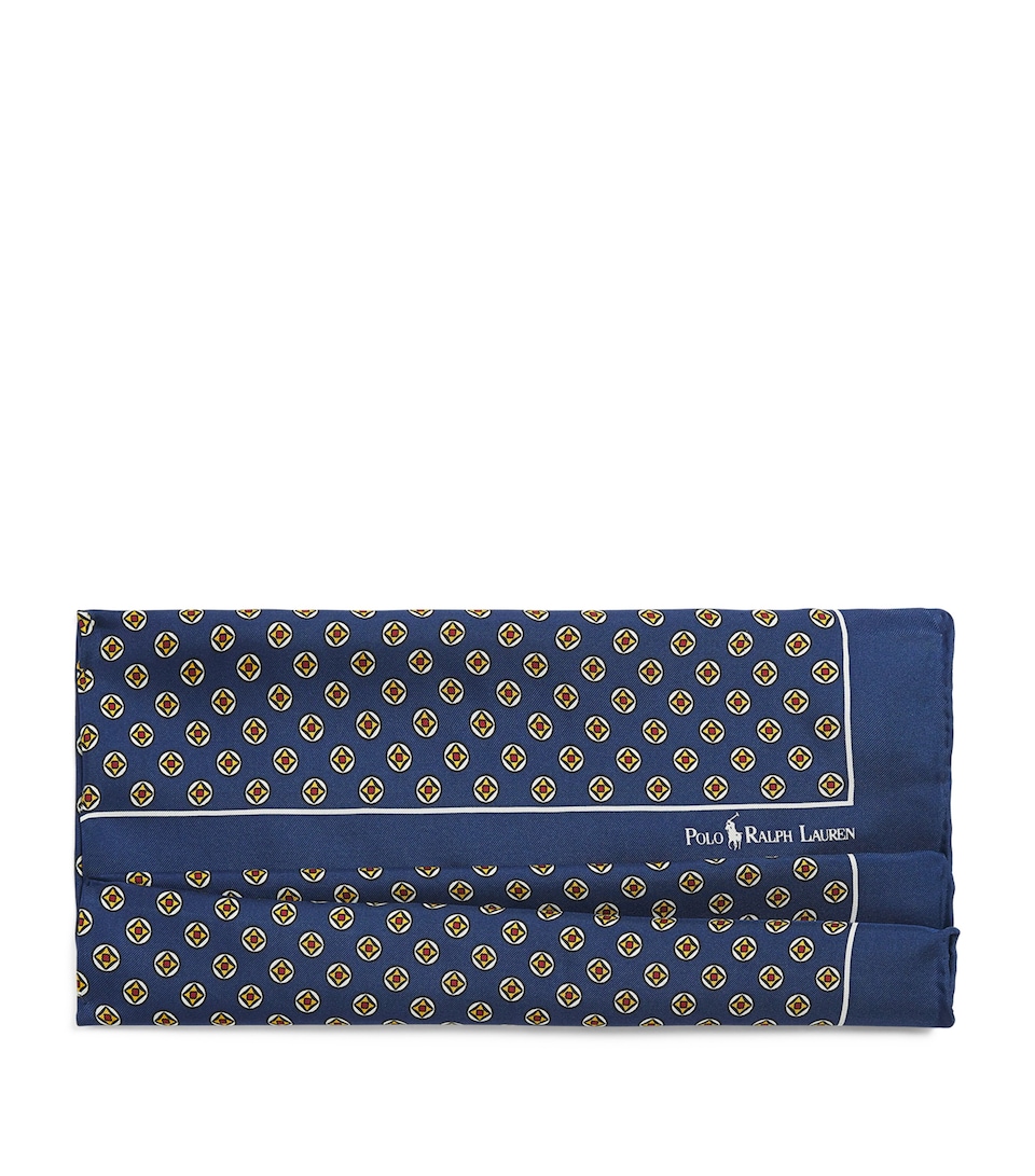 Polo Ralph Lauren Silk Foulard Scarf Bright Navy