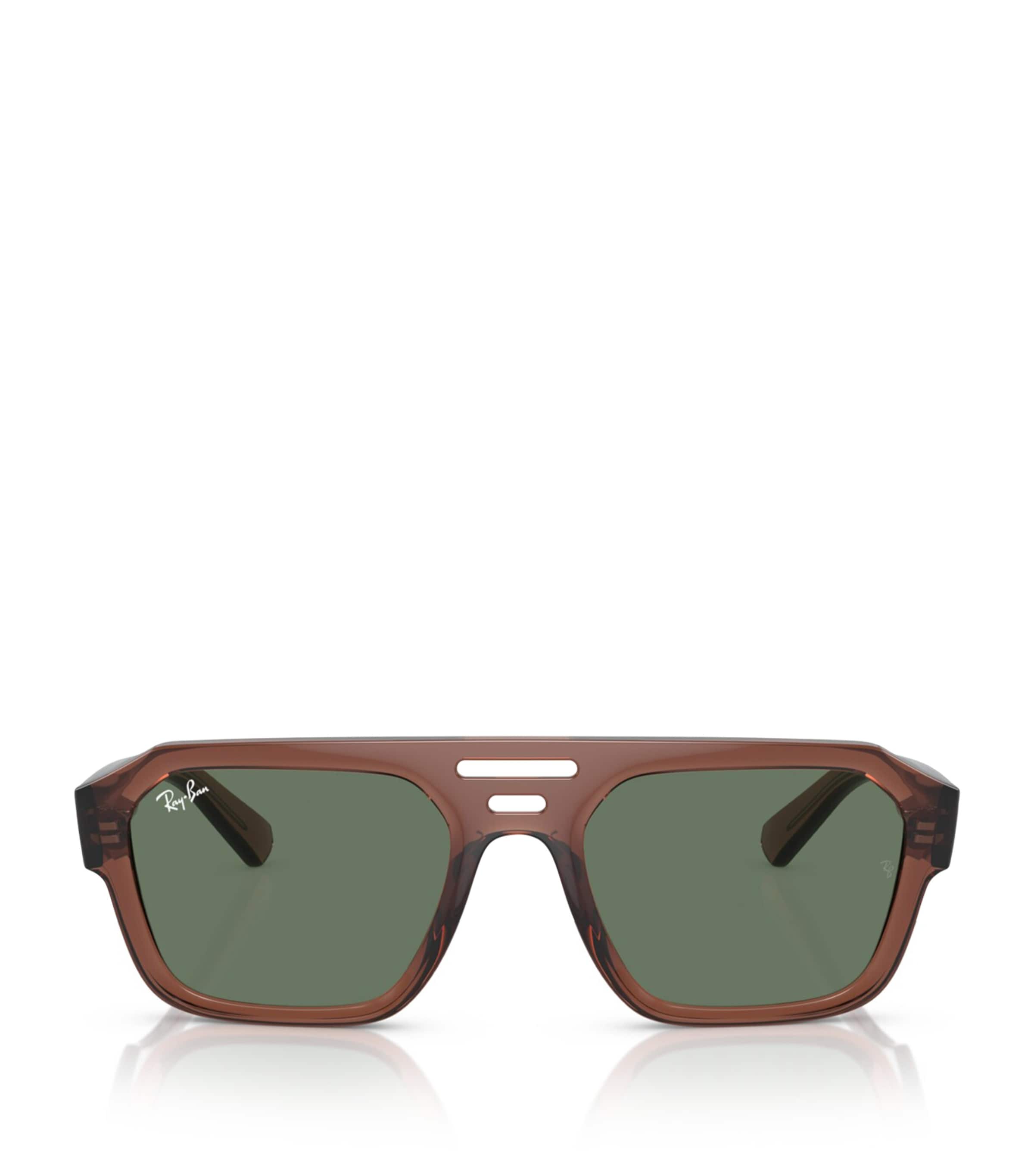 Prada Black Tortoiseshell Acetate Symbole Sunglasses | Harrods UK