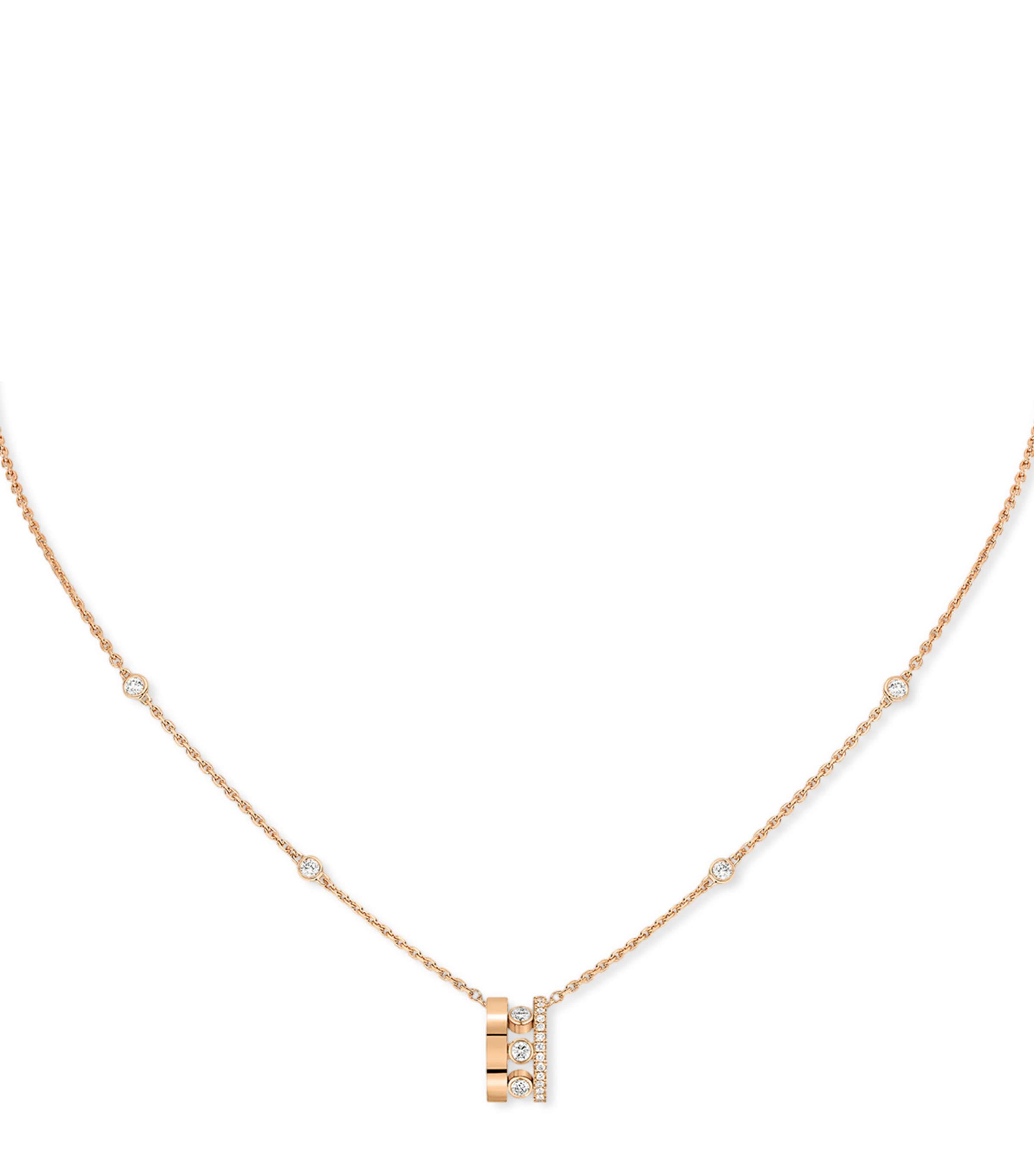 Pink Gold and Diamond Move Romane Necklace
