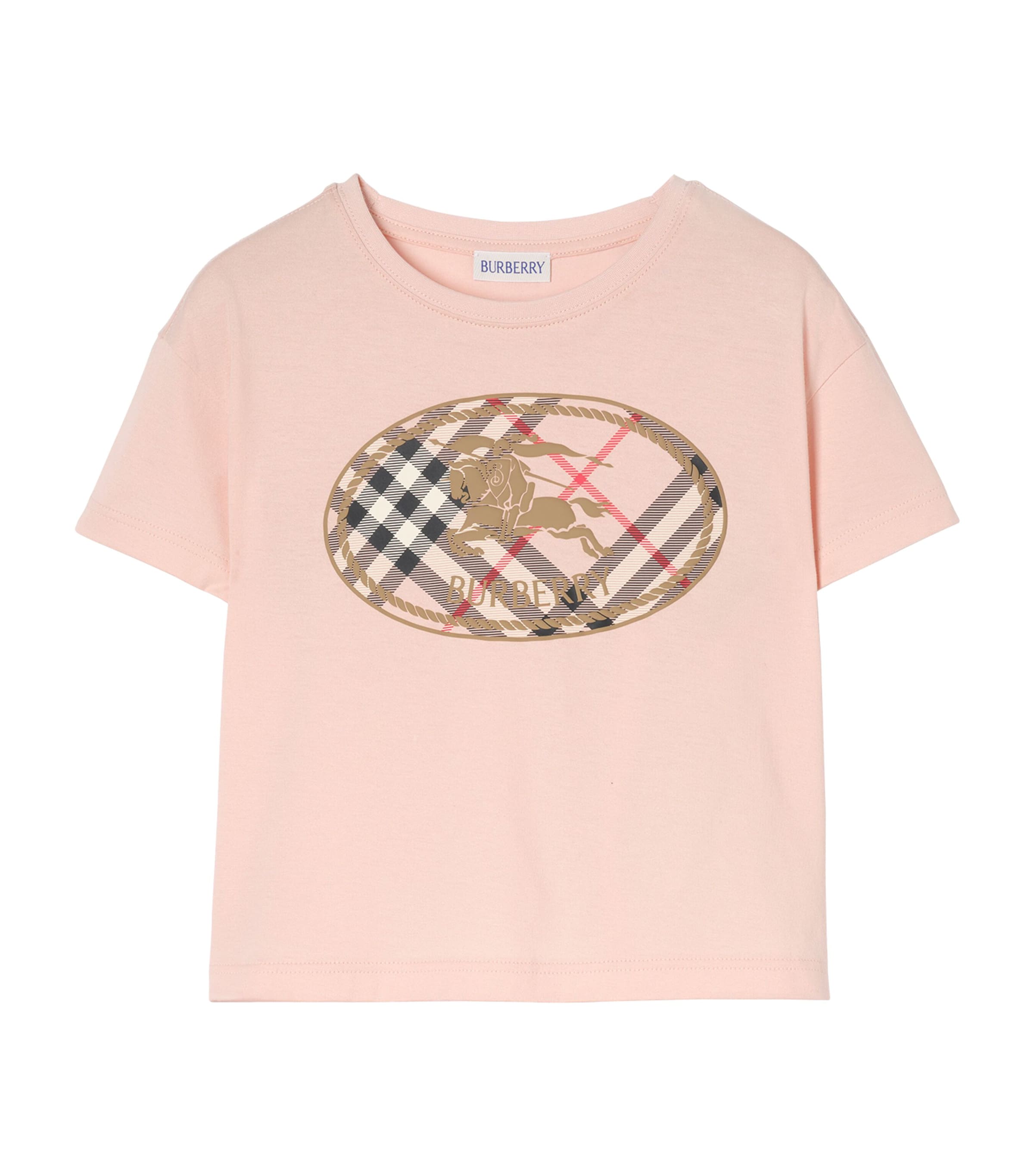Burberry Kids Cotton Knight Stamp T-Shirt (4-12 years) Bouquet