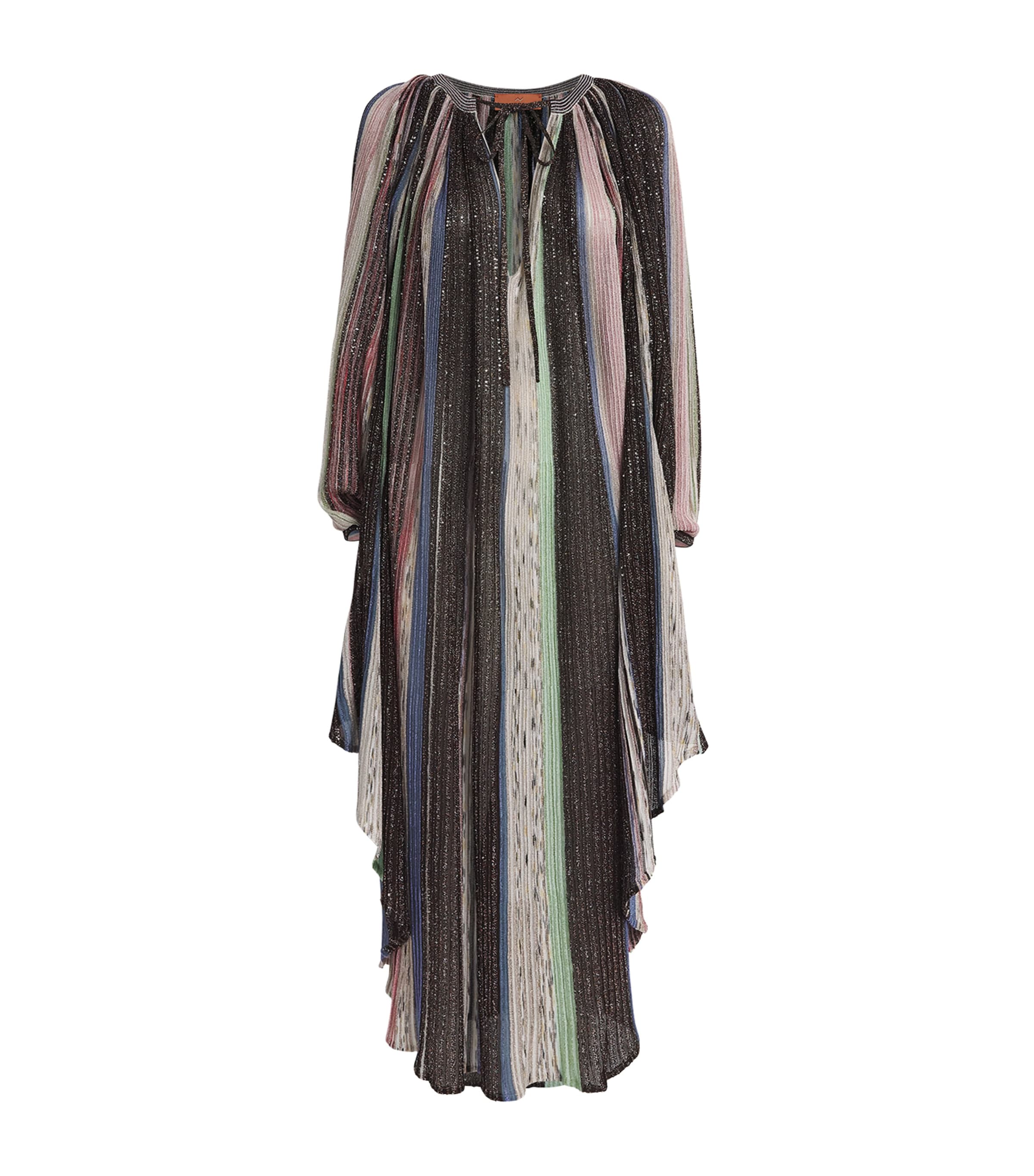 Lurex Embellished Stripe Maxi Dress