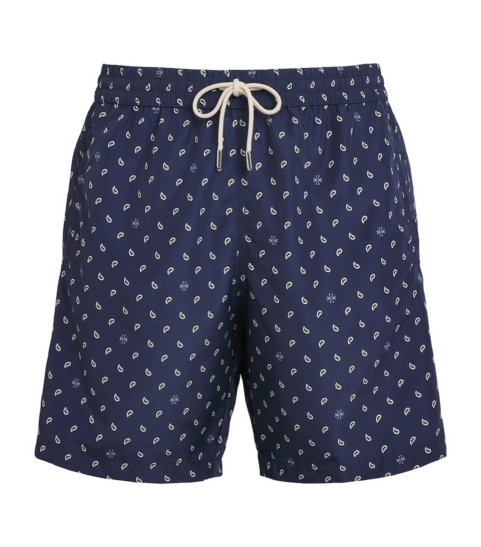 JACOB COHËN Mens Paisley Swim Shorts Blu Paisley