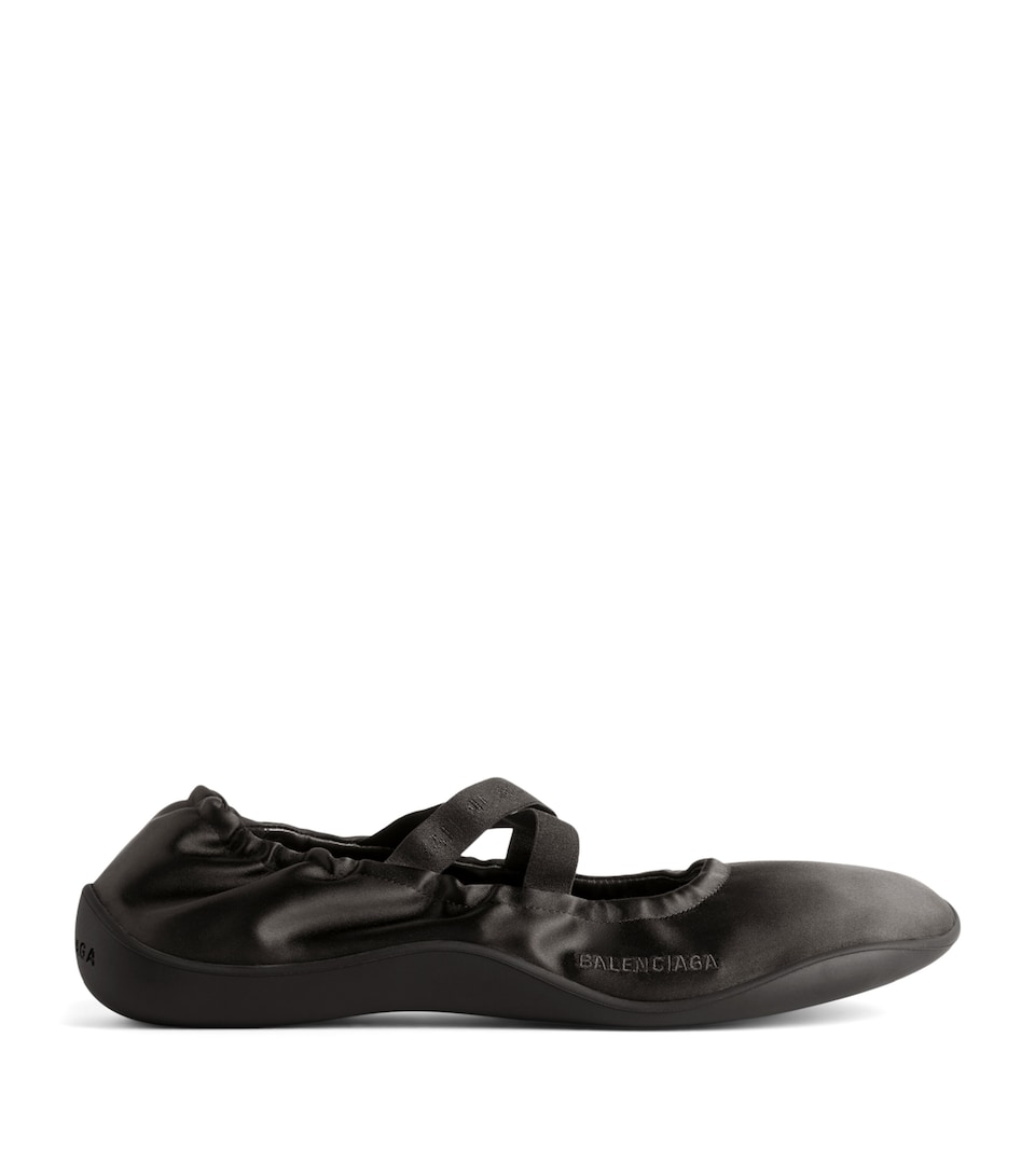 Balenciaga Satin Shibuya Elasticated Ballet Flats