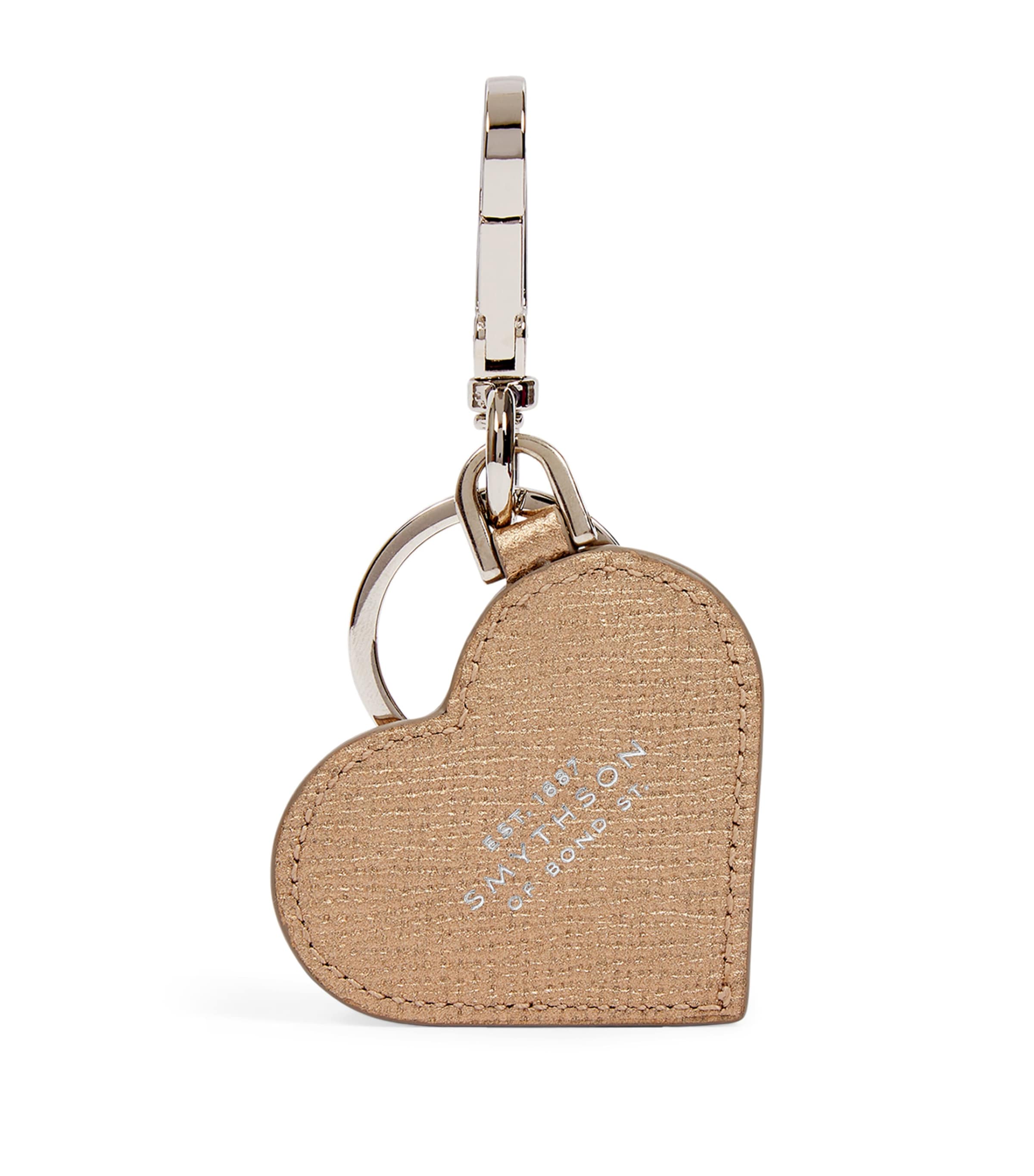Panama Leather Heart Keyring