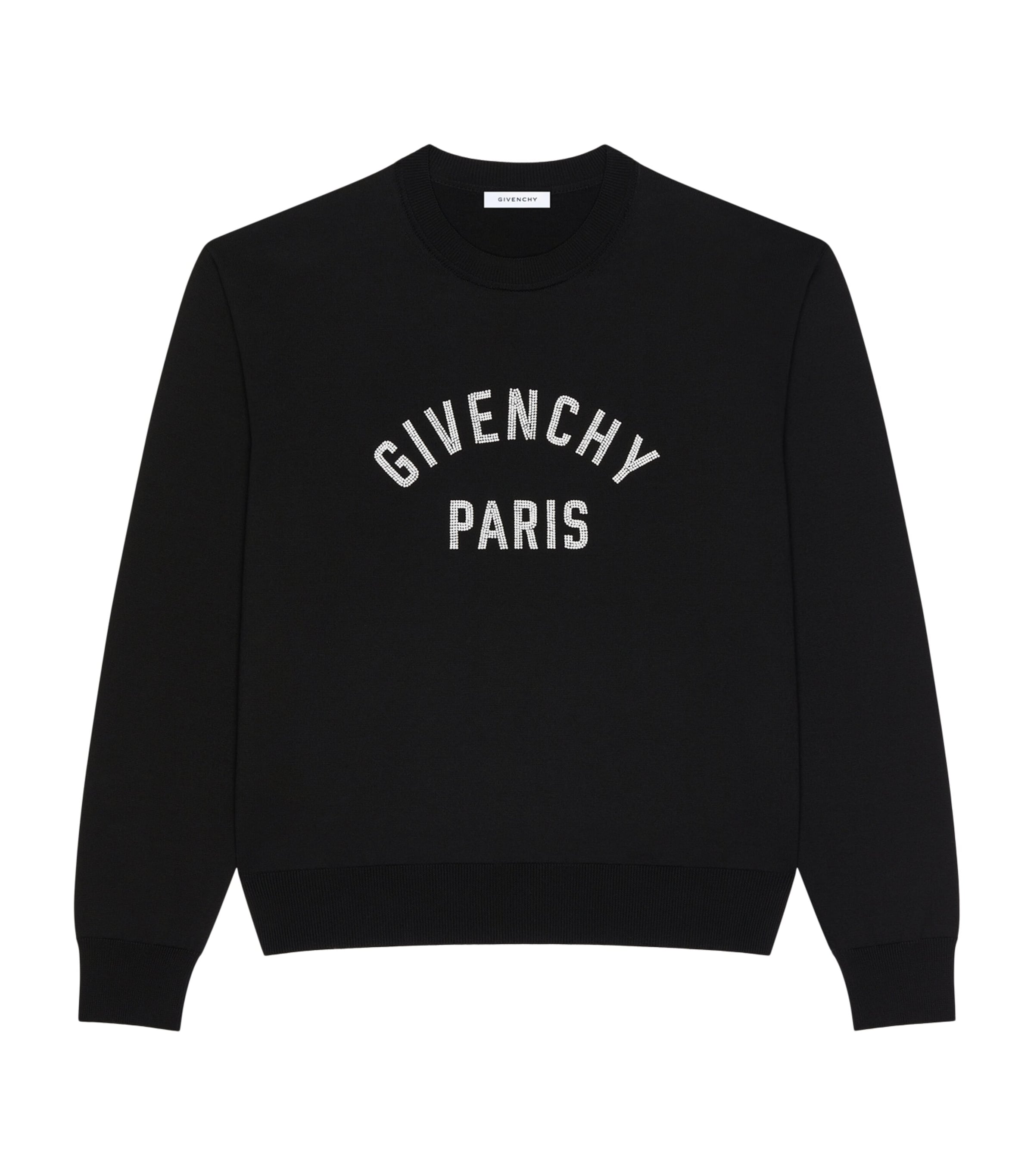 Givenchy Mens Cotton Pearl-Embroidered Logo Sweater