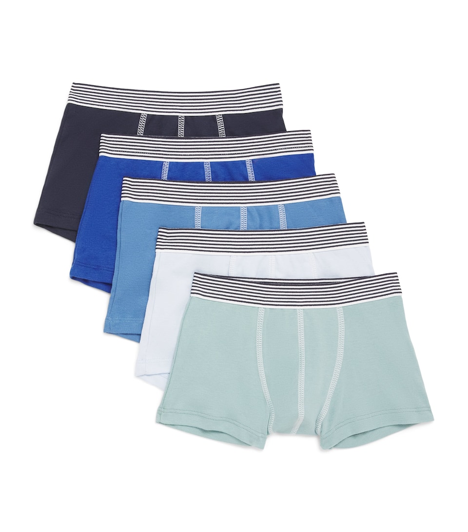 Petit Bateau Pack of 5 Cotton Boxers (2-14 Years)