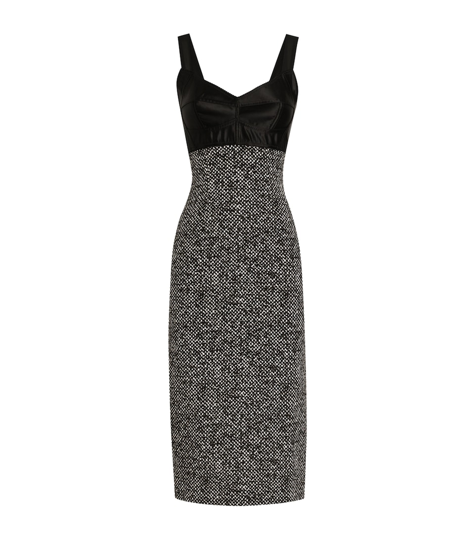 Silk Bustier Midi Dress