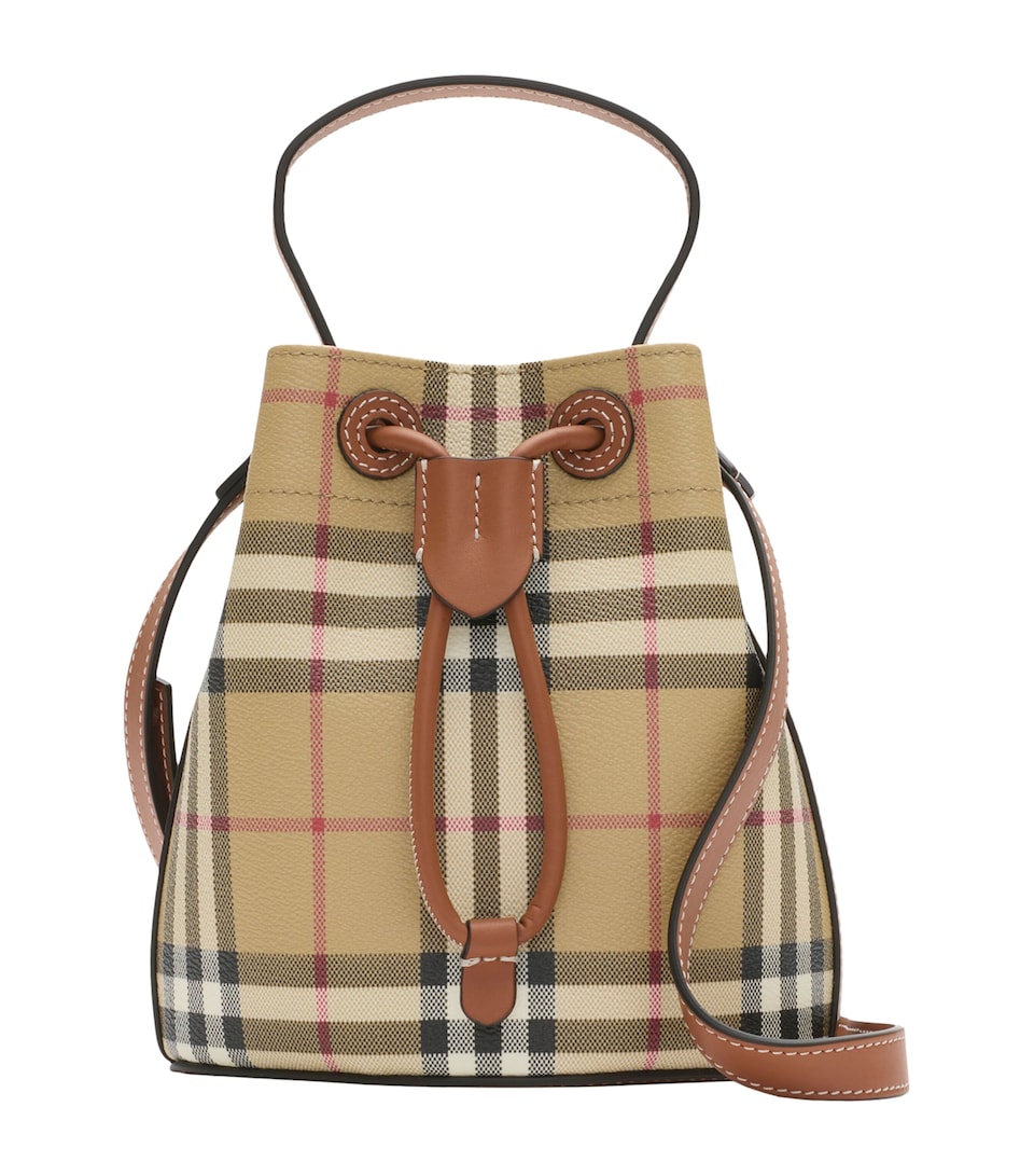 Mini Check Bucket Bag