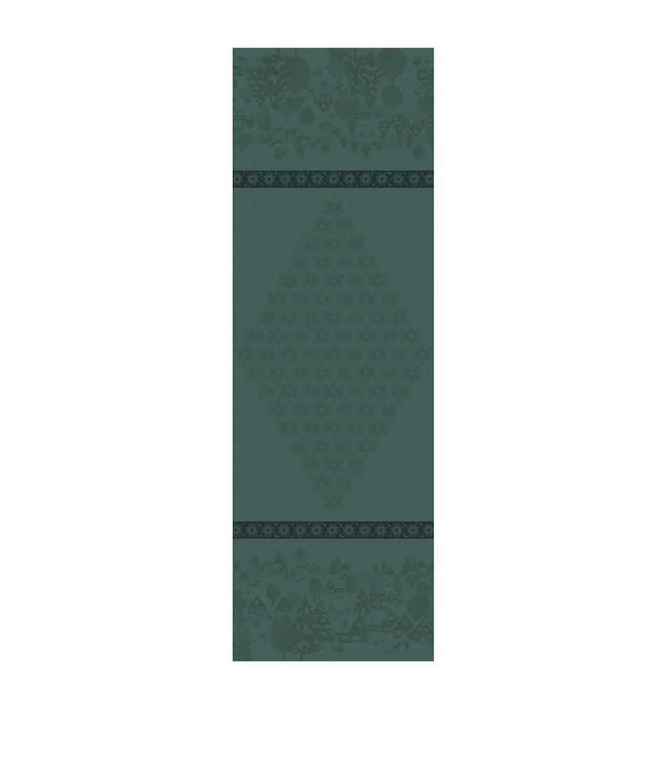 Le Jacquard Français Cotton Sous Les Étoiles Table Runner (50cm x 150cm) Green