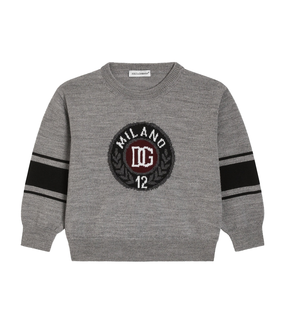 Dolce&Gabbana Kids Virgin Wool Jacquard Sweater (3-30 Months)