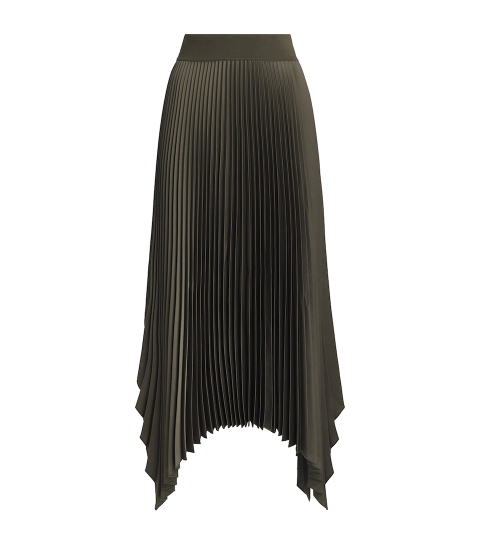 Crepe Plissé Ade Midi Skirt