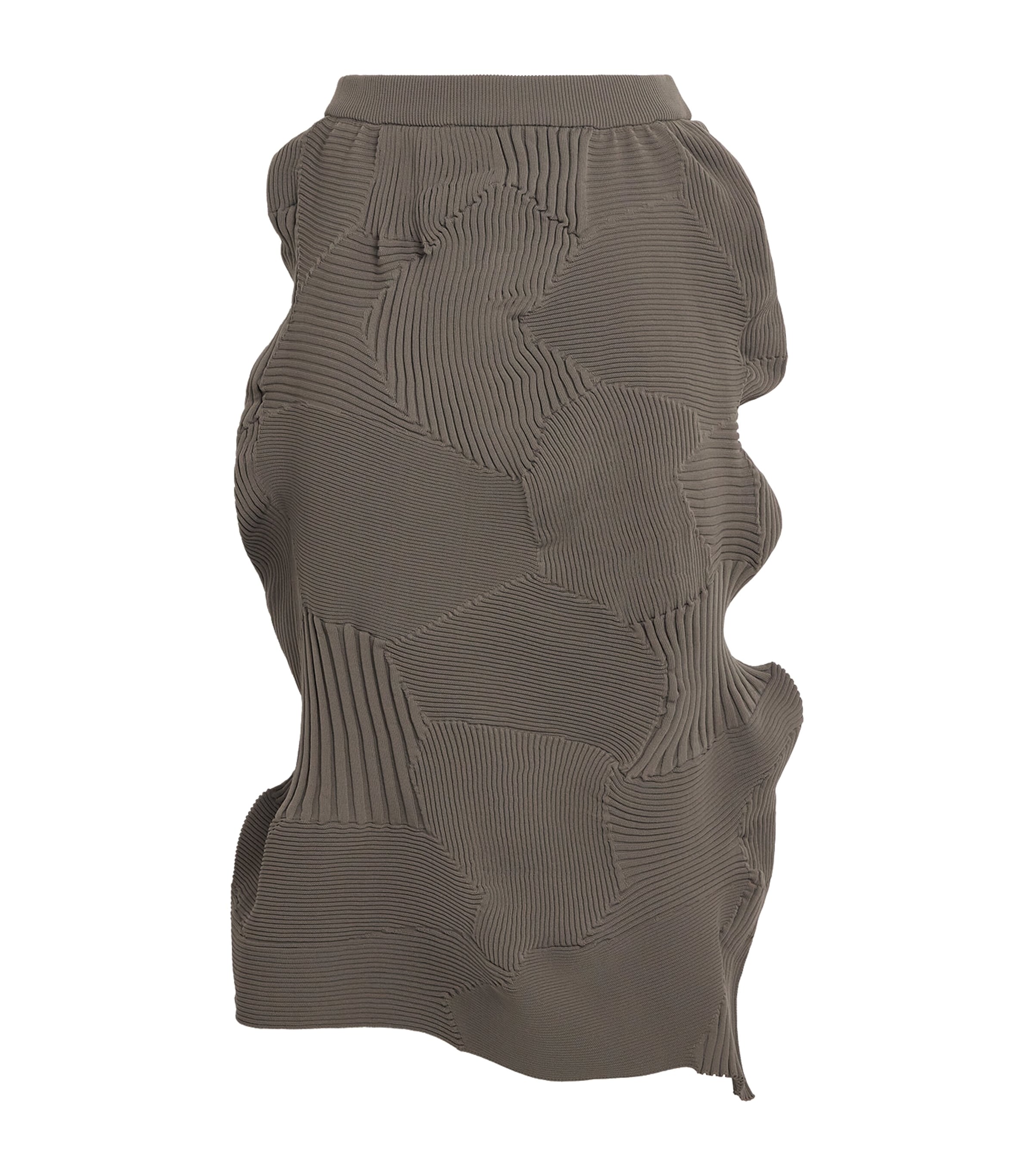 Issey Miyake Womens Kone Kone Midi Skirt Grey