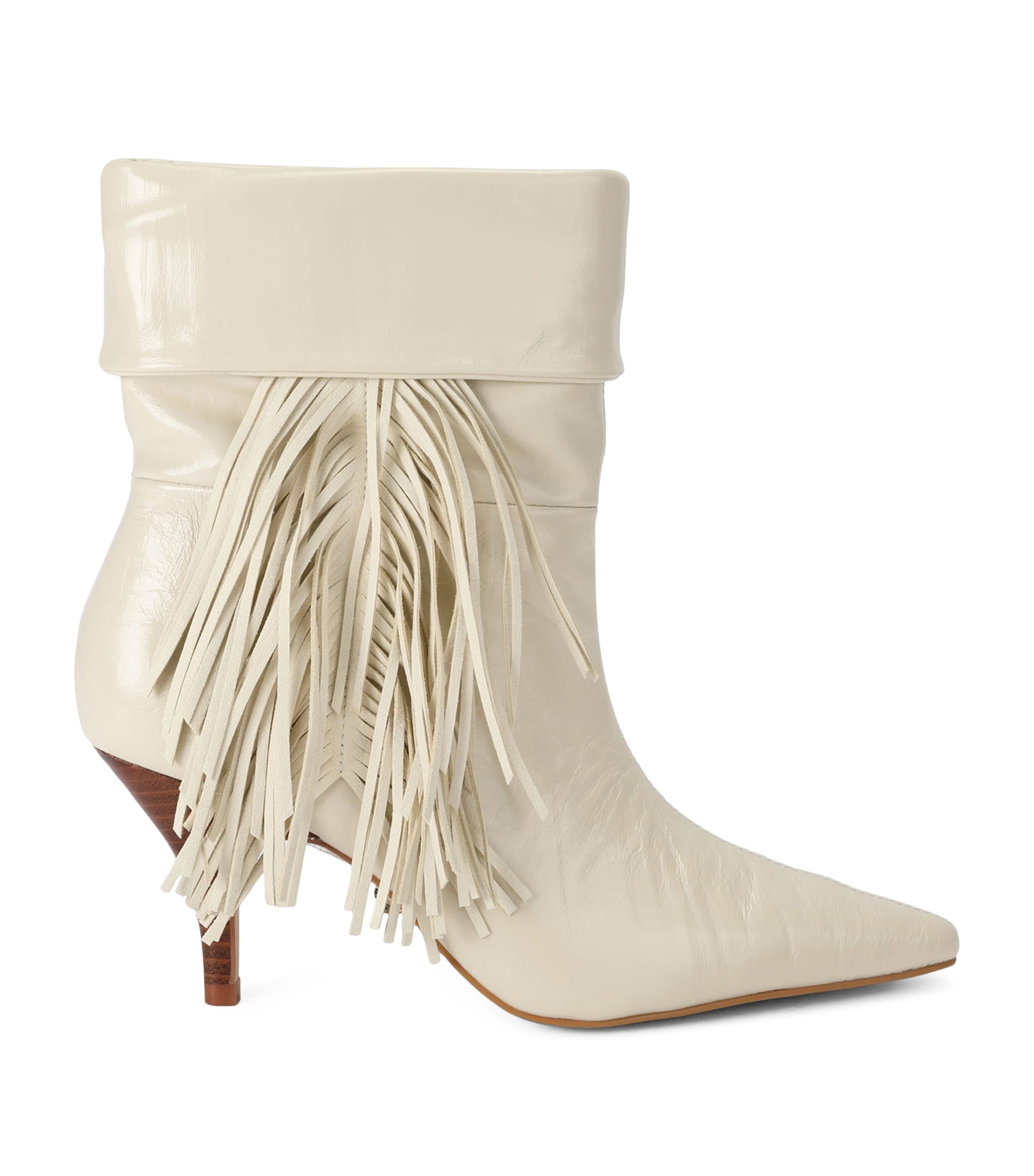 Kurt Geiger London Leather Piccadilly Slouch Boots Bone